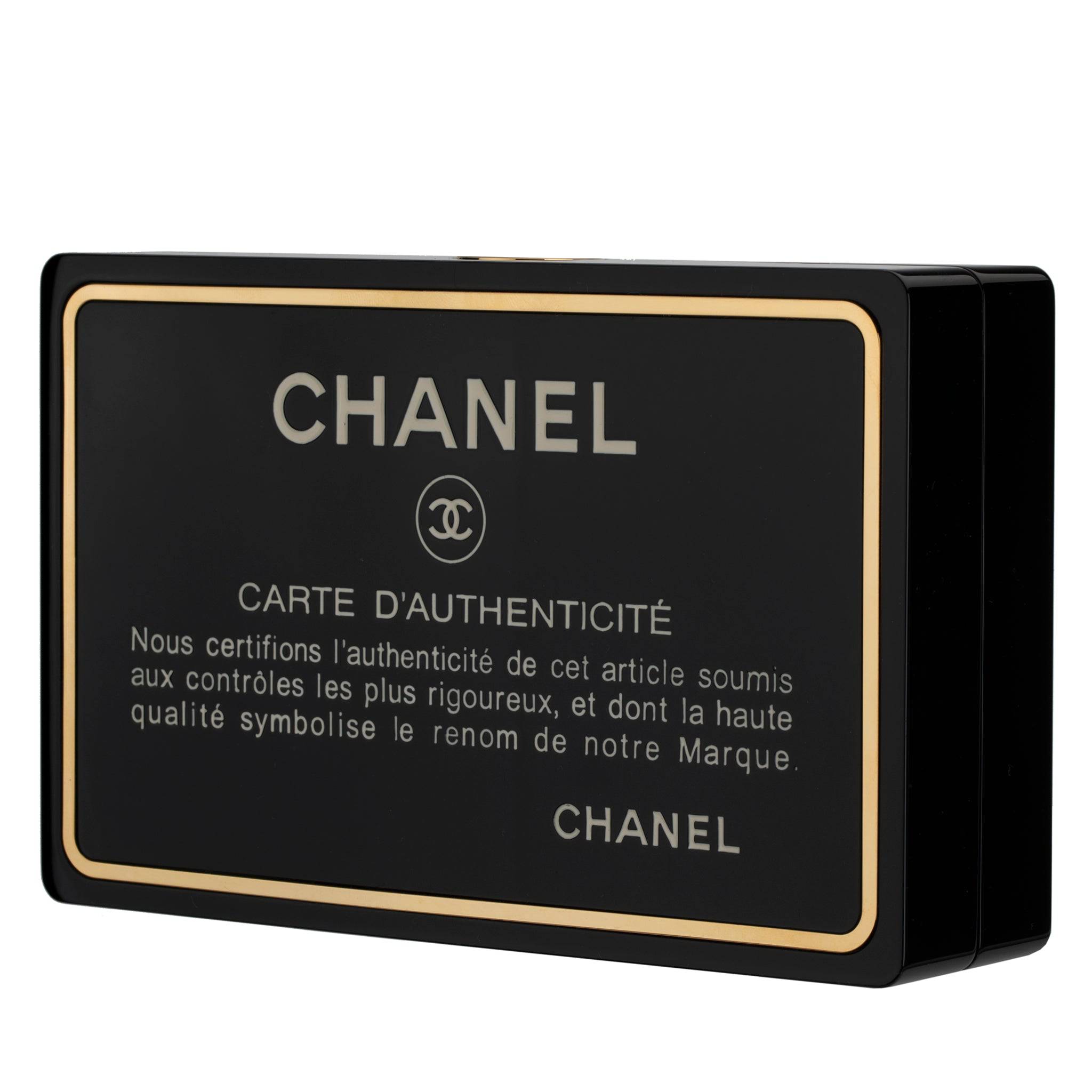CHANEL MINAUDIÈRE LIMITED EDITION BLACK AUTHENTICITY CARD GOLD-TONE HARDWARE - On Repeat