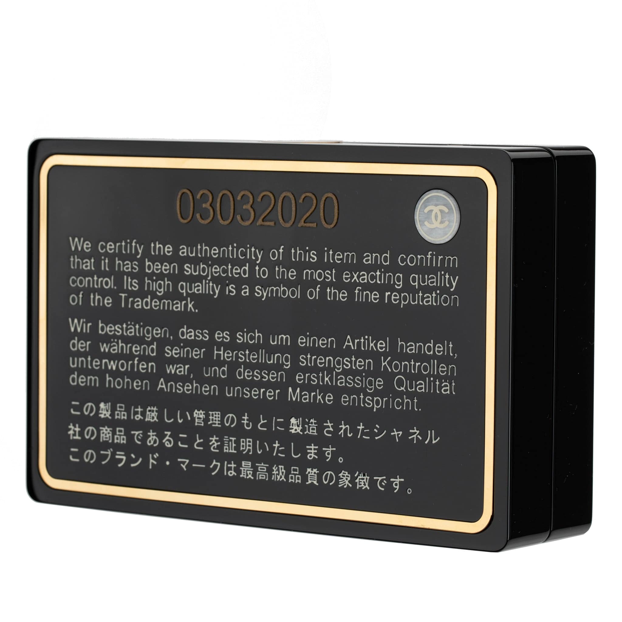 CHANEL MINAUDIÈRE LIMITED EDITION BLACK AUTHENTICITY CARD GOLD-TONE HARDWARE - On Repeat