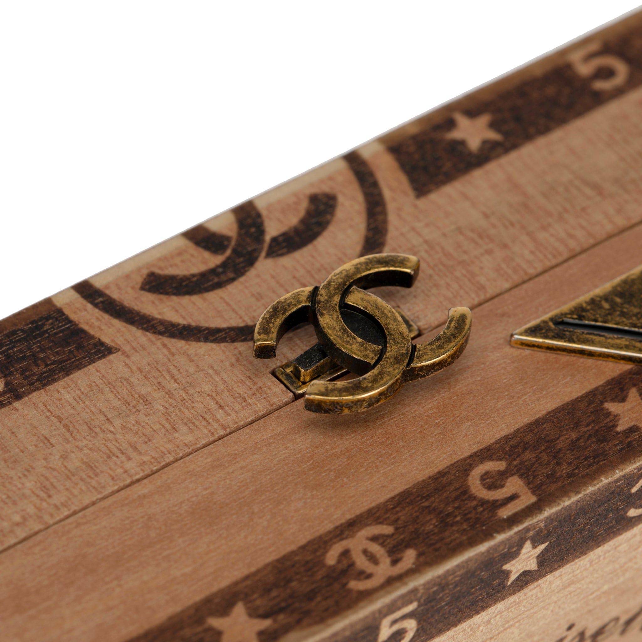 CHANEL MINAUDIÈRE LIMITED EDITION HAVANA BY THE NIGHT COCO CUBAN CIGAR CASE AGED GOLD HARDWARE - On Repeat