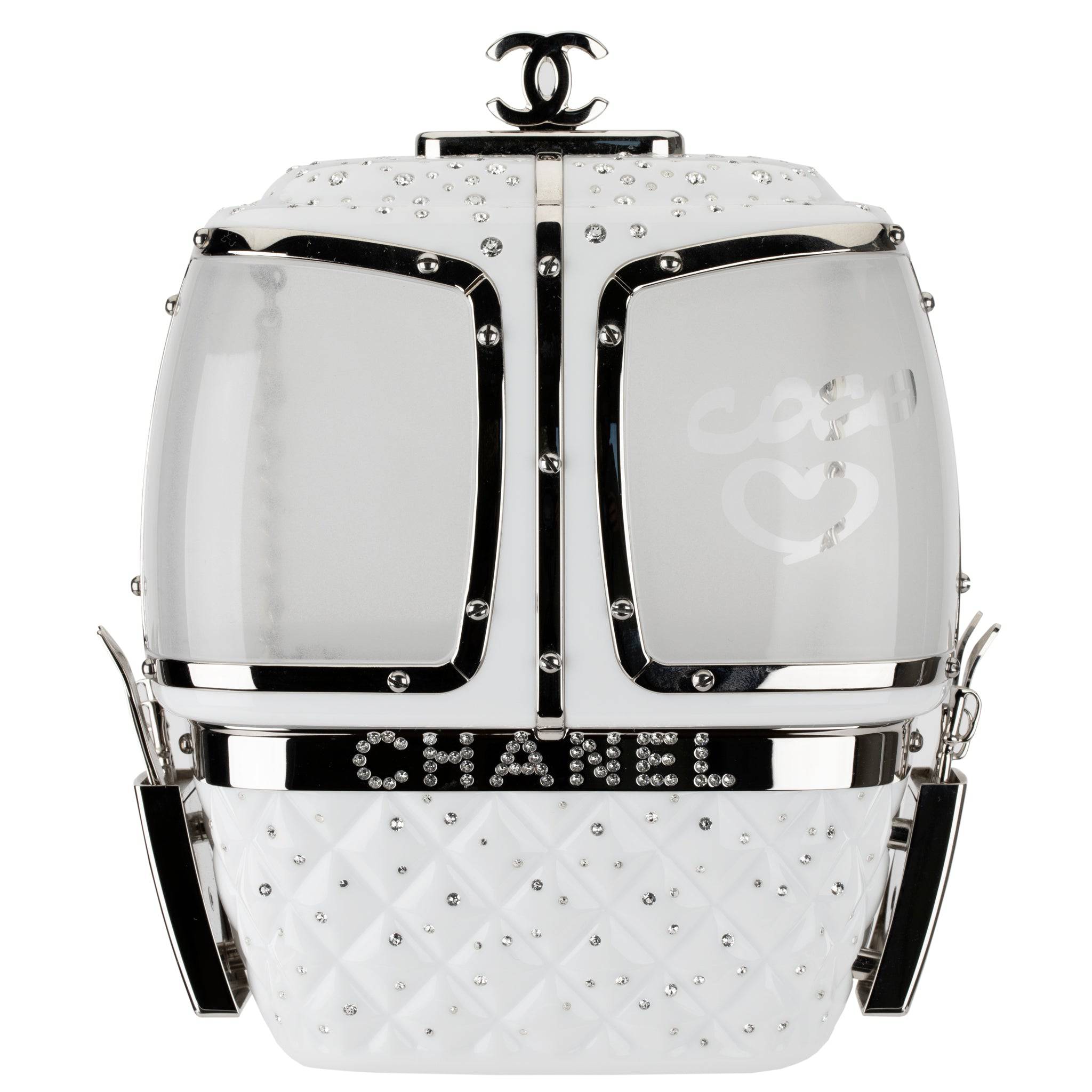 CHANEL MINAUDIÈRE LIMITED EDITION WHITE SNOW GONDOLA SILVER-TONE HARDWARE - On Repeat