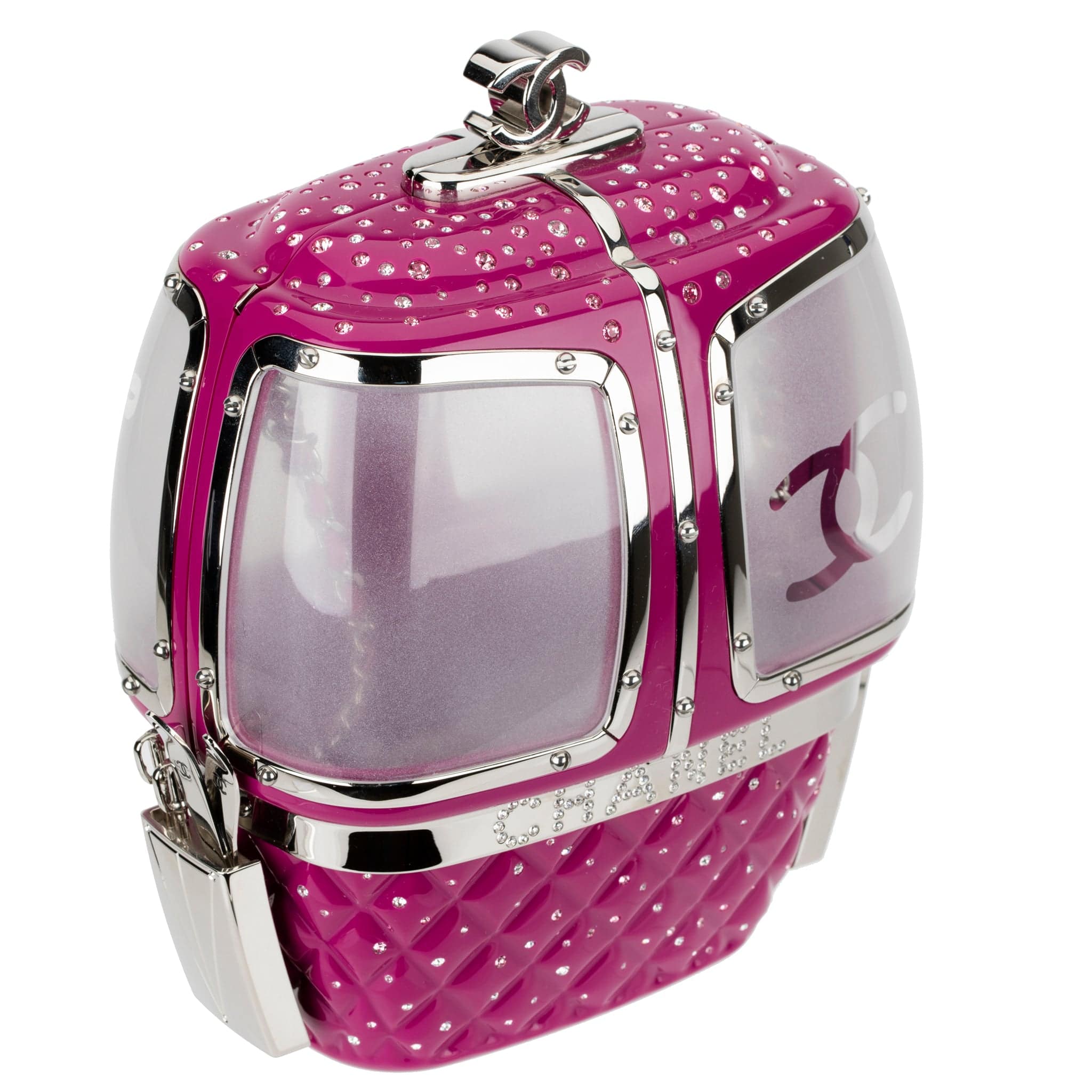 CHANEL MINAUDIÈRE LIMITED EDITION FUCHSIA SNOW GONDOLA SILVER-TONE HARDWARE - On Repeat