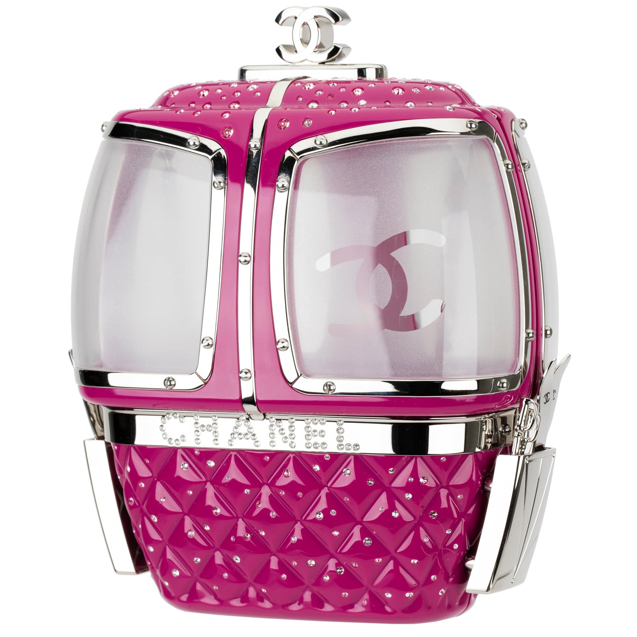CHANEL MINAUDIÈRE LIMITED EDITION FUCHSIA SNOW GONDOLA SILVER-TONE HARDWARE - On Repeat