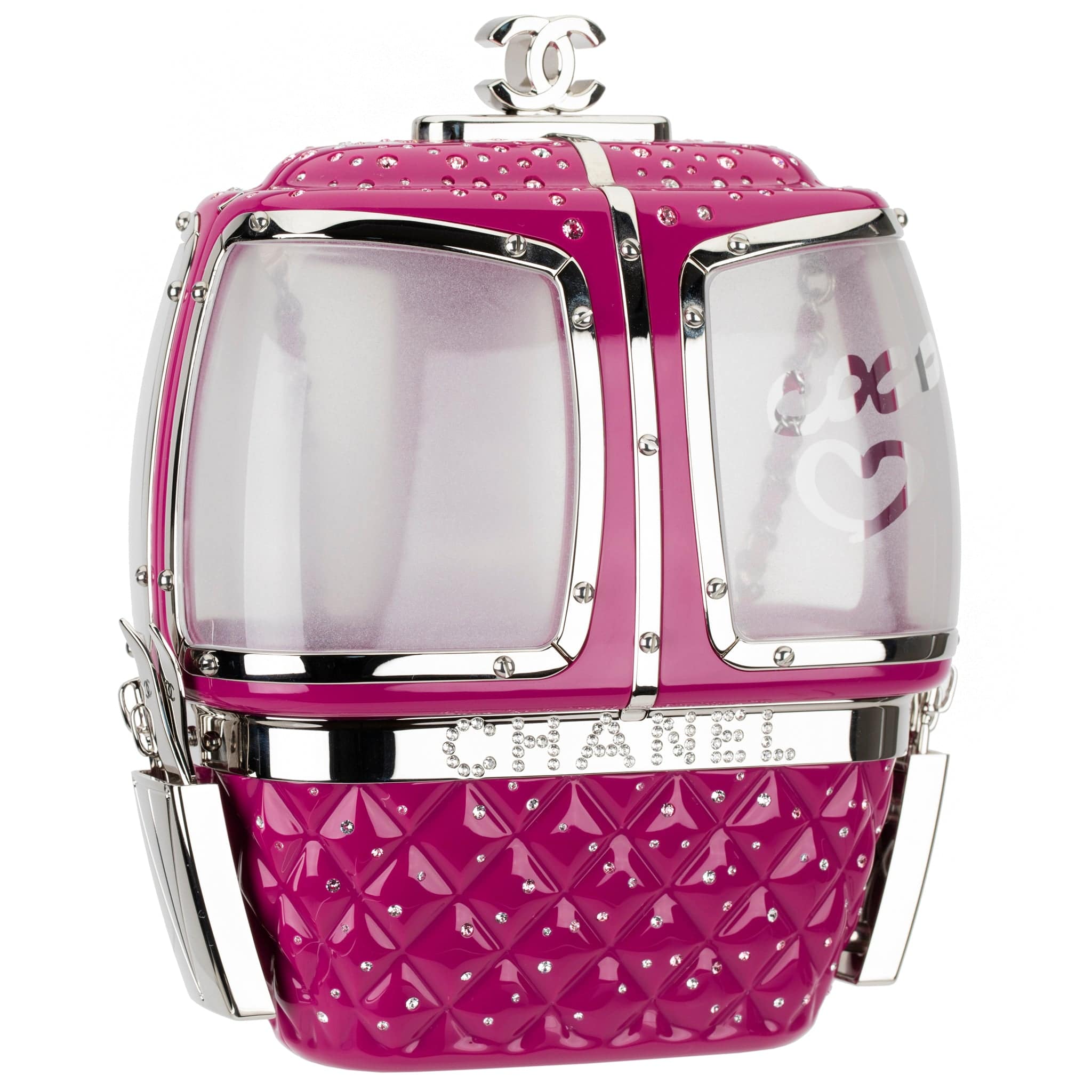 CHANEL MINAUDIÈRE LIMITED EDITION FUCHSIA SNOW GONDOLA SILVER-TONE HARDWARE - On Repeat