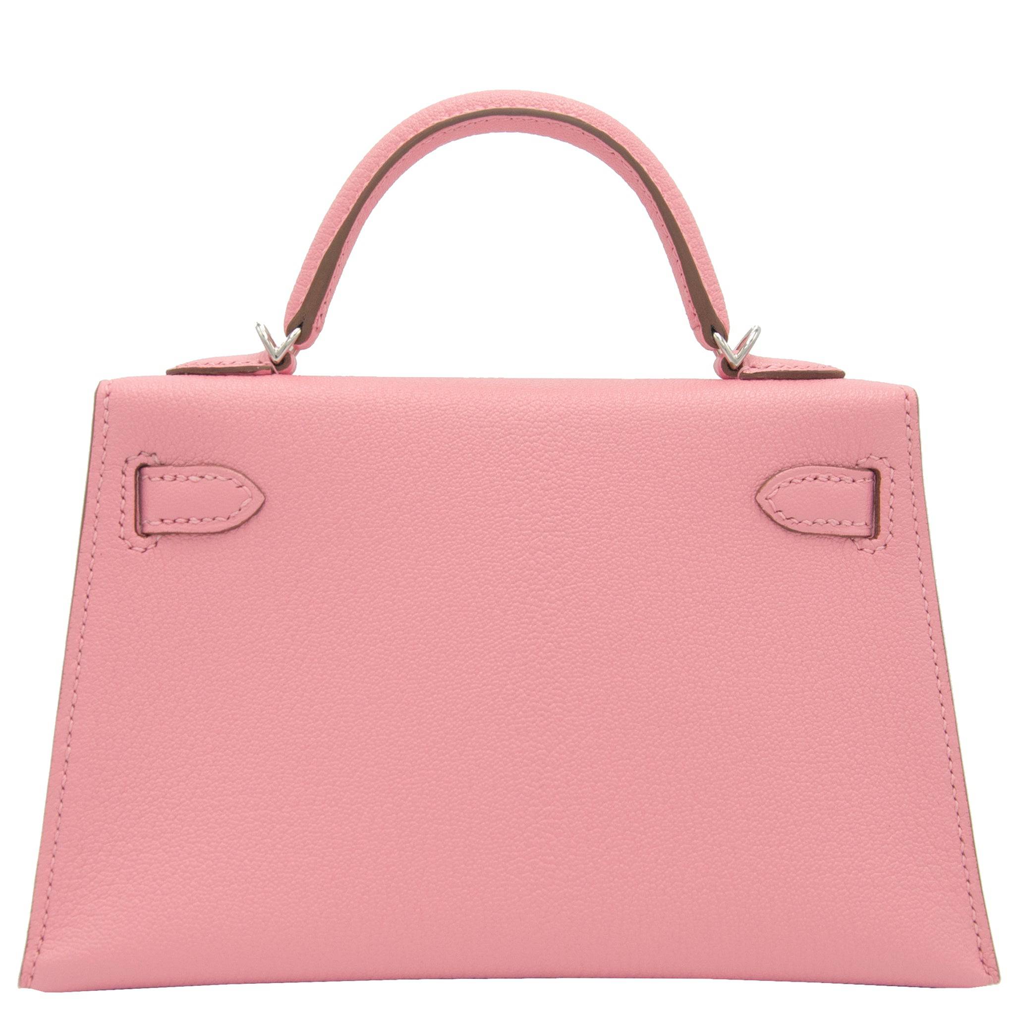 HERMES MINI KELLY II ROSE CONFETTI CHEVRE LEATHER PALLADIUM HARDWARE - On Repeat