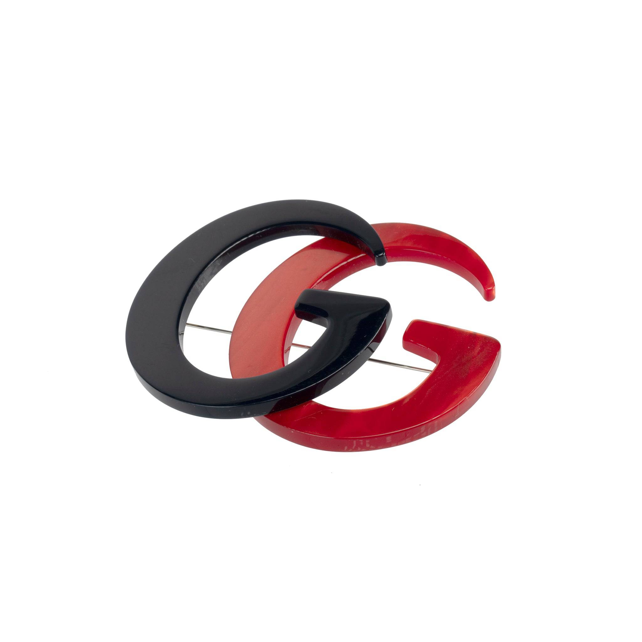 GUCCI RESIN BROOCH RED & BLACK - On Repeat