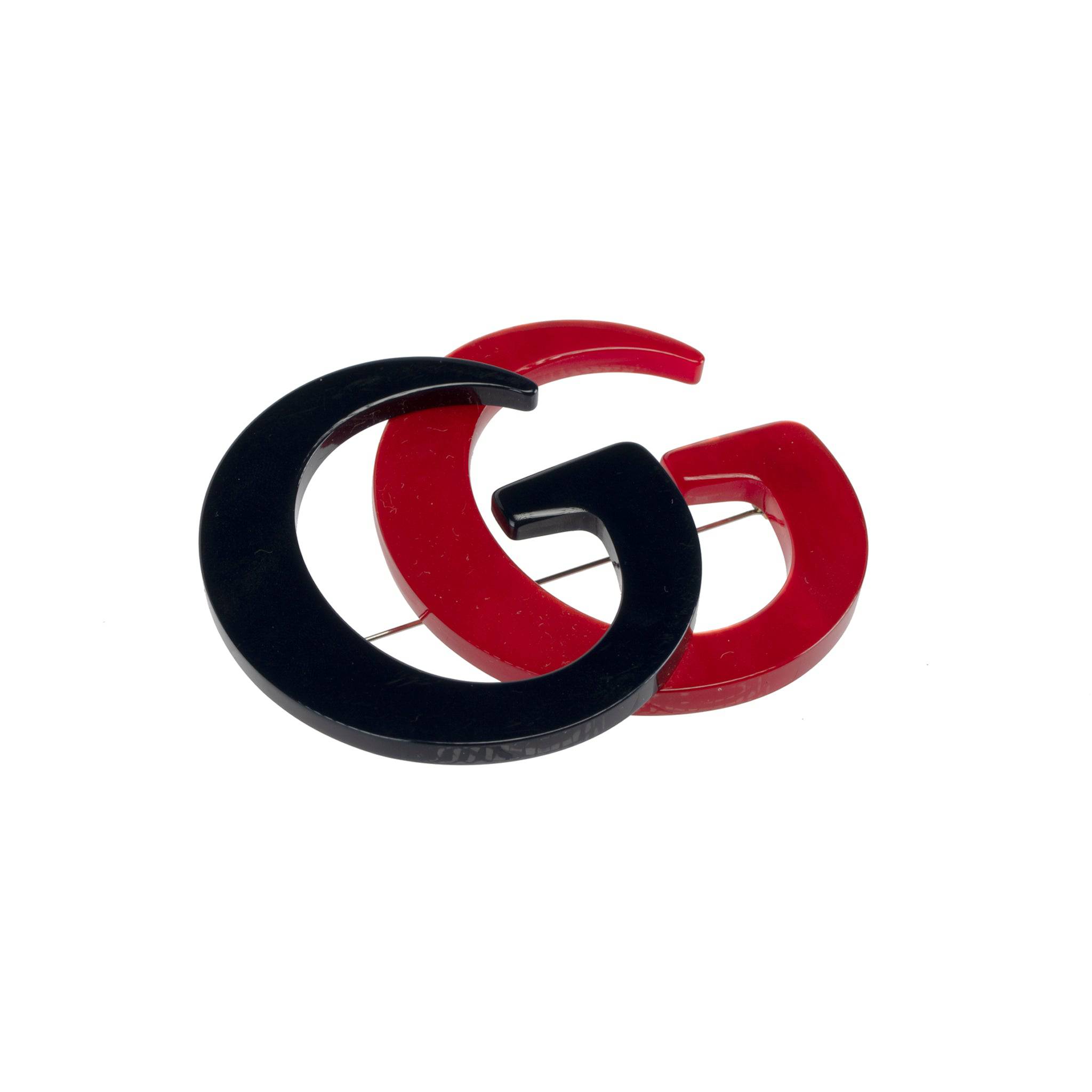GUCCI RESIN BROOCH RED & BLACK - On Repeat