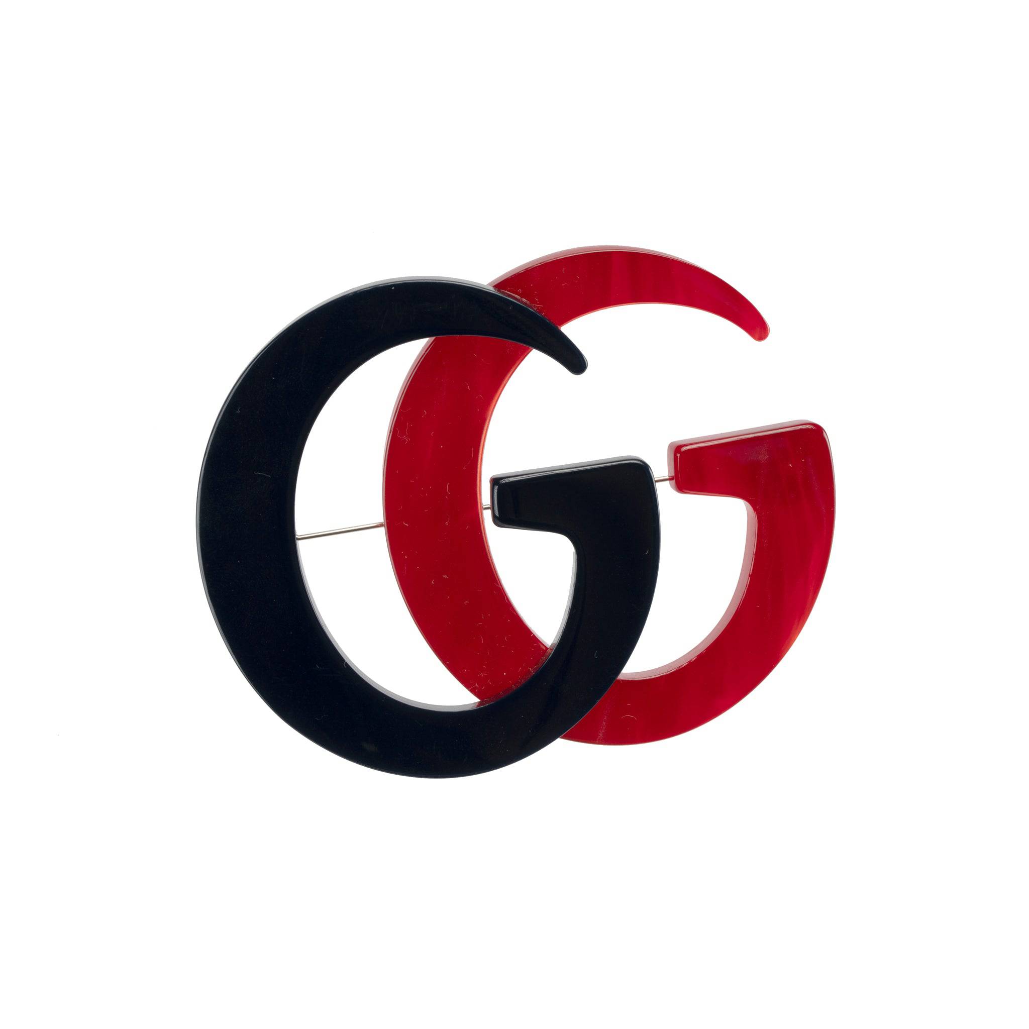 GUCCI RESIN BROOCH RED & BLACK - On Repeat