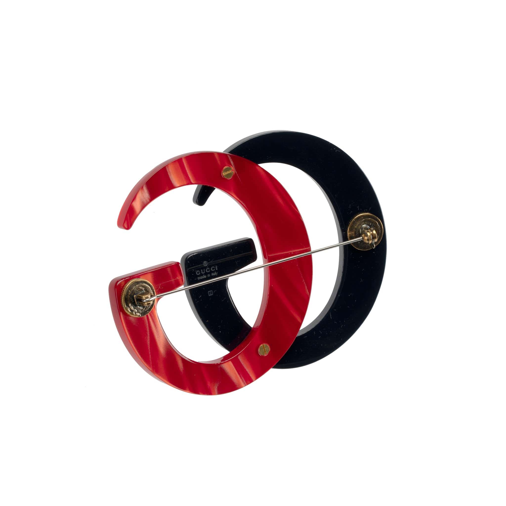GUCCI RESIN BROOCH RED & BLACK - On Repeat