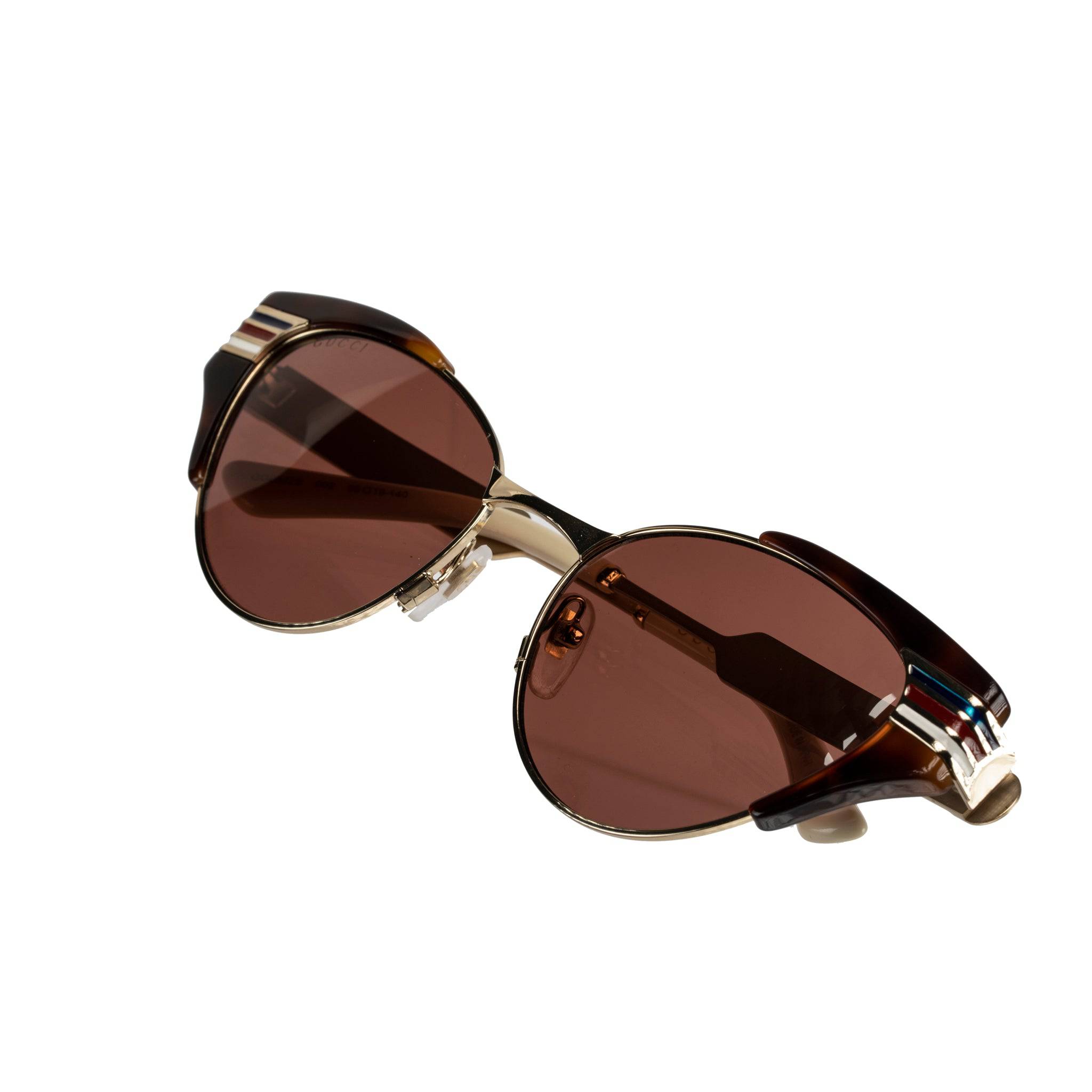 GUCCI CAT EYE SUNGLASSES TORTOISE, CREAM, BLUE & RED - On Repeat