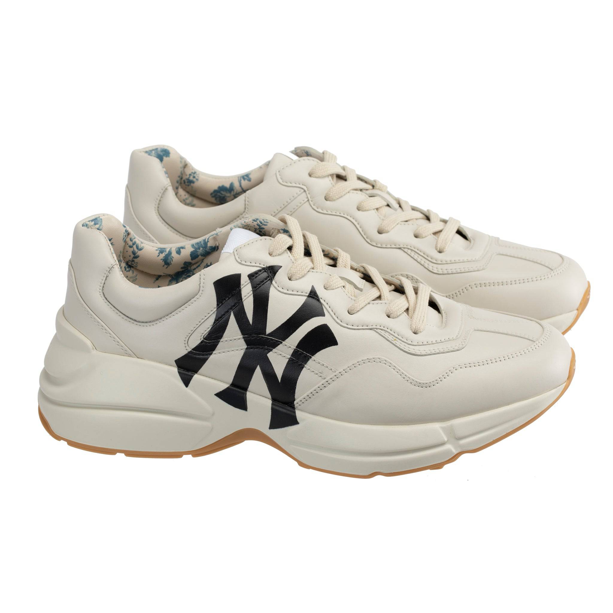 GUCCI RYTHON SNEAKERS OFF-WHITE NY YANKEES LOGO - On Repeat