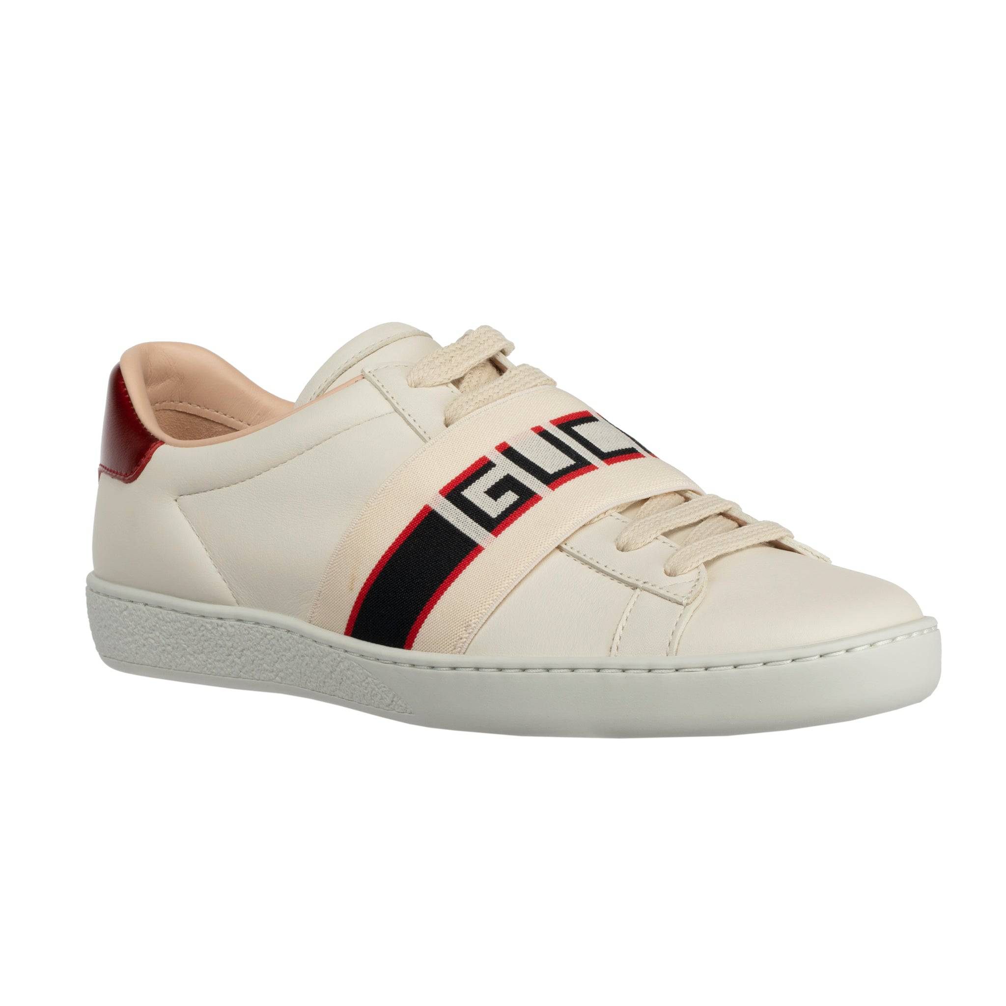 GUCCI ACE SNEAKER OFF-WHITE & METALLIC RED 35.5 IT - On Repeat