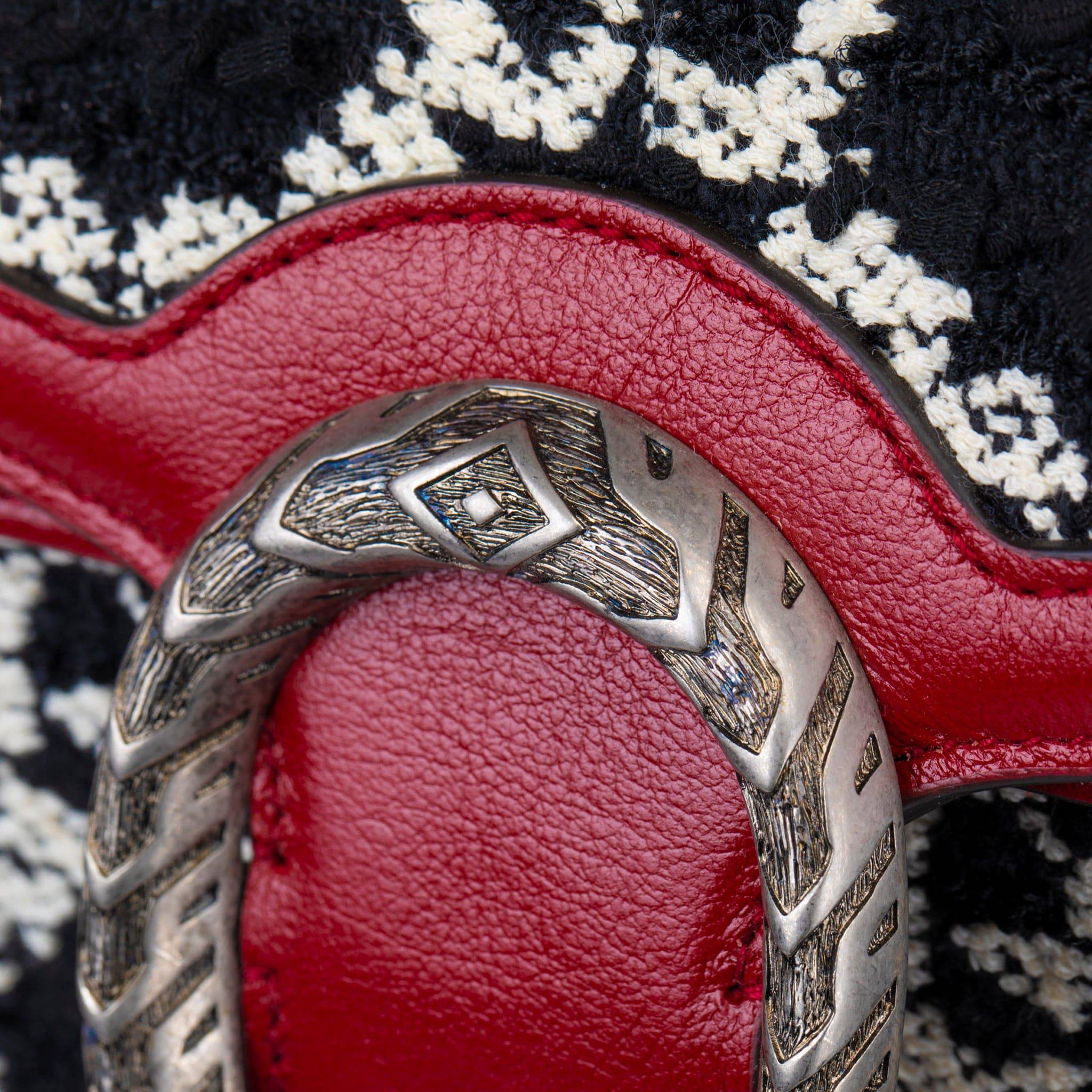 GUCCI DIONYSUS BLACK, RED & WHITE TWEED SHOULDER BAG - On Repeat