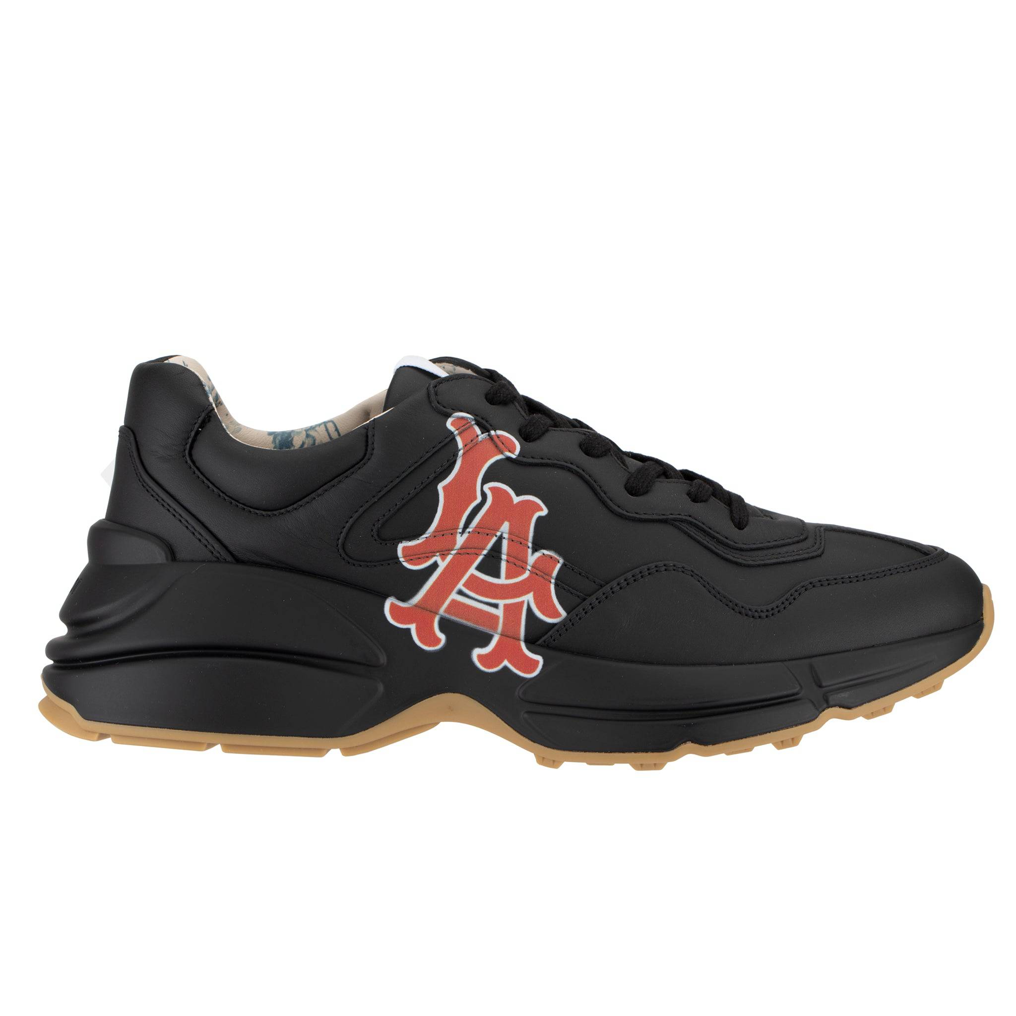 GUCCI RYTHON SNEAKERS BLACK LA ANGELS LOGO - On Repeat