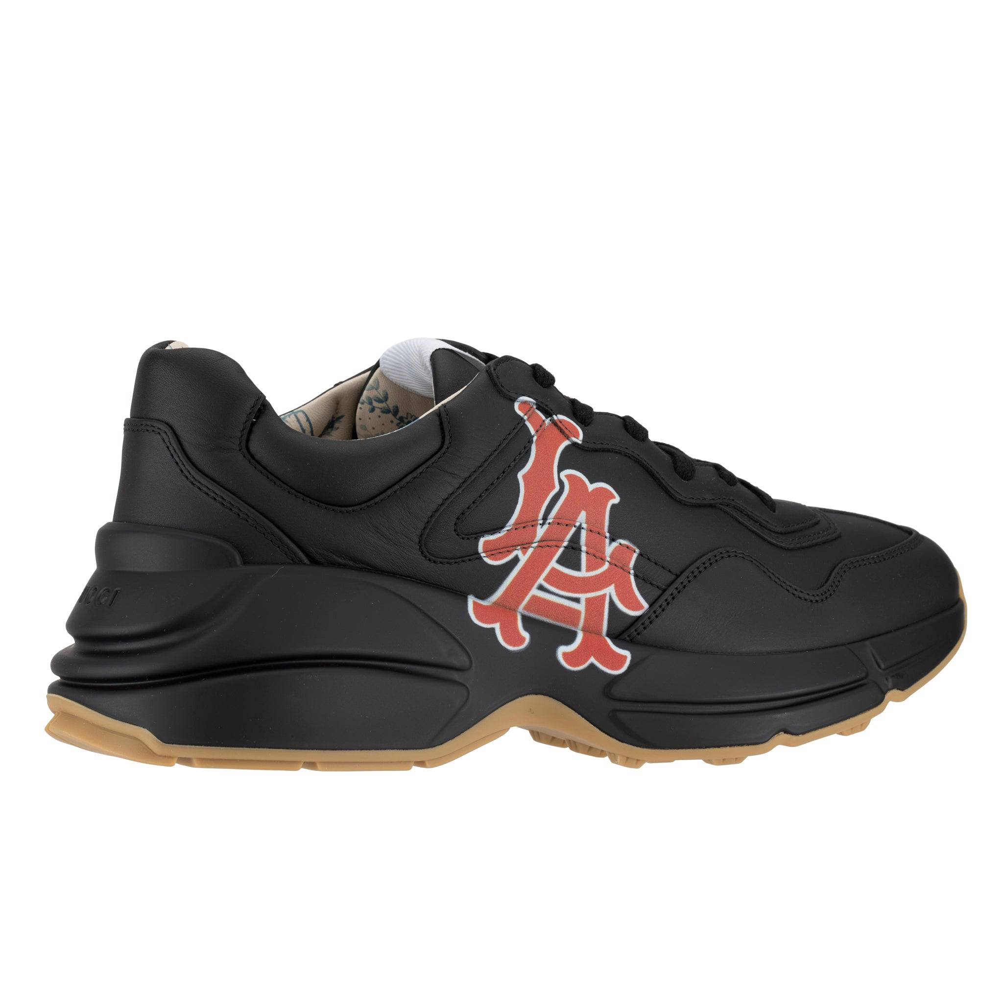 GUCCI RYTHON SNEAKERS BLACK LA ANGELS LOGO - On Repeat