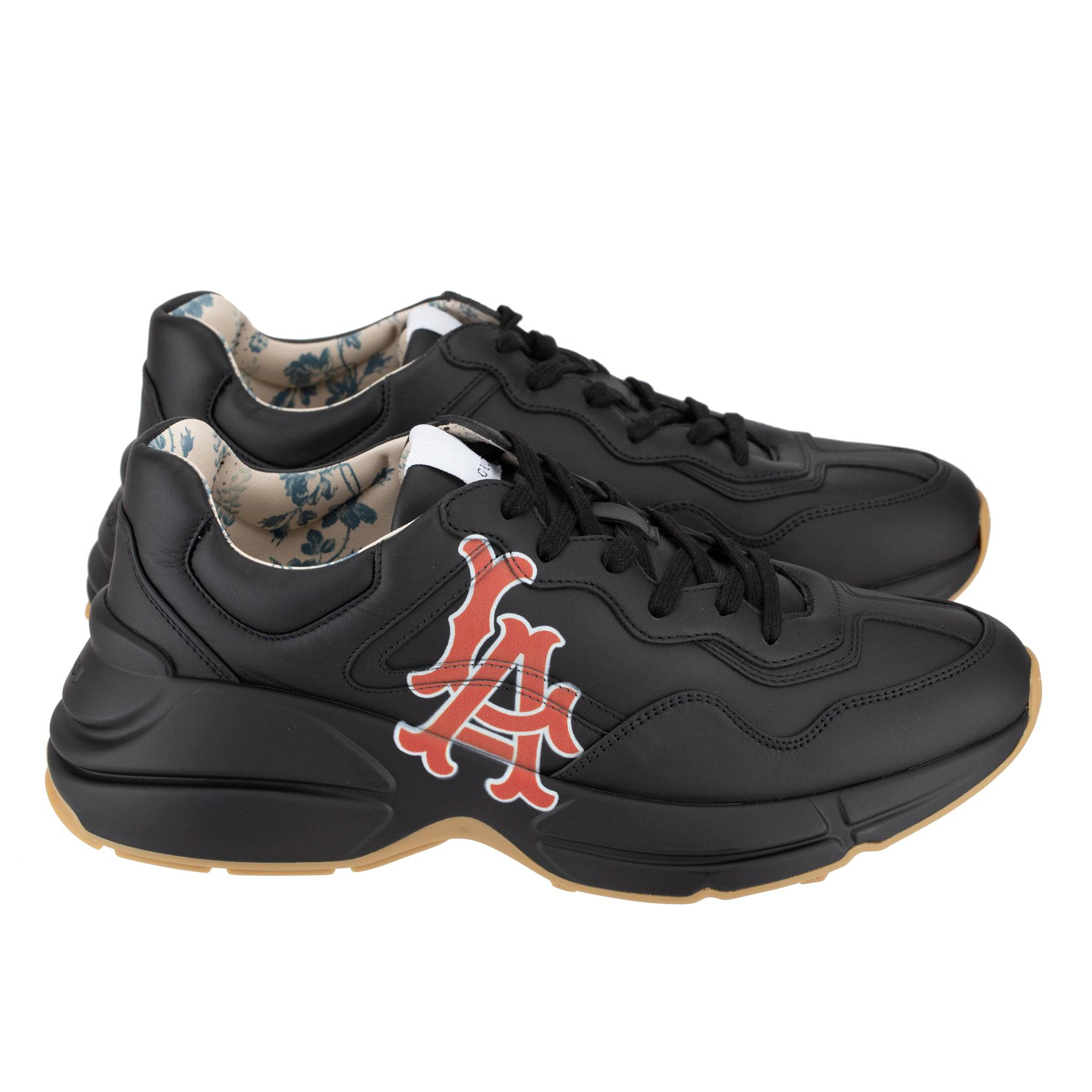 GUCCI RYTHON SNEAKERS BLACK LA ANGELS LOGO - On Repeat