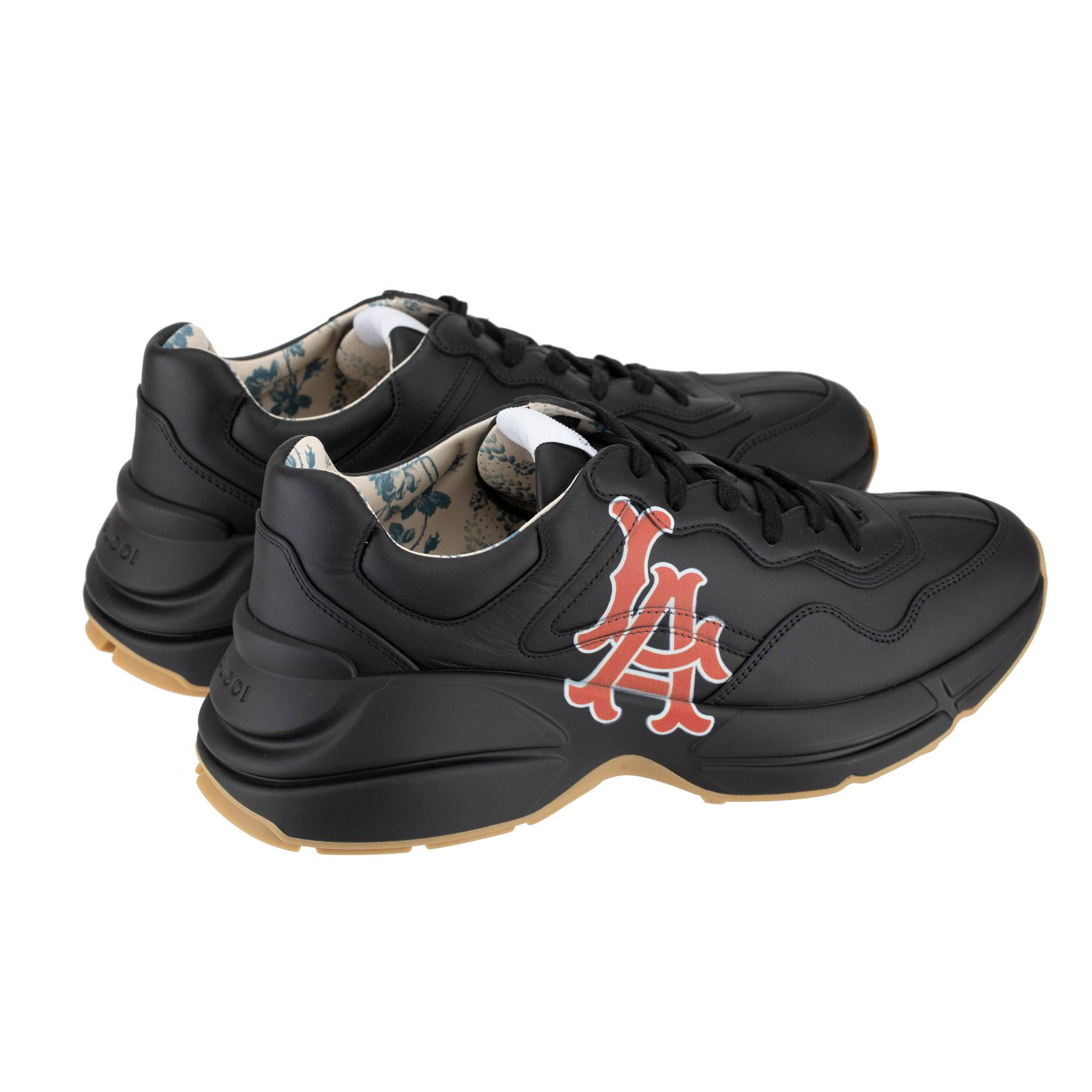 GUCCI RYTHON SNEAKERS BLACK LA ANGELS LOGO - On Repeat