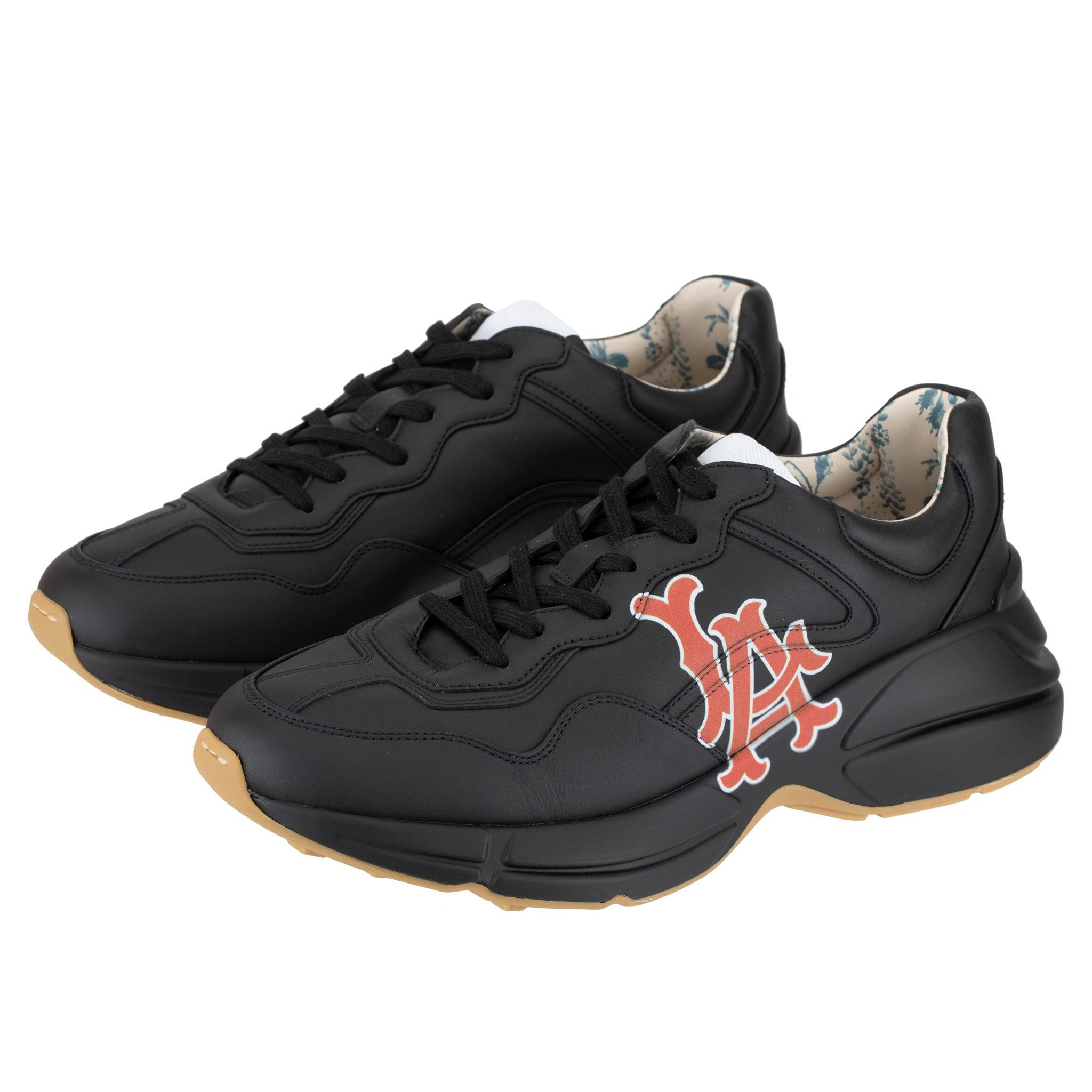 GUCCI RYTHON SNEAKERS BLACK LA ANGELS LOGO - On Repeat