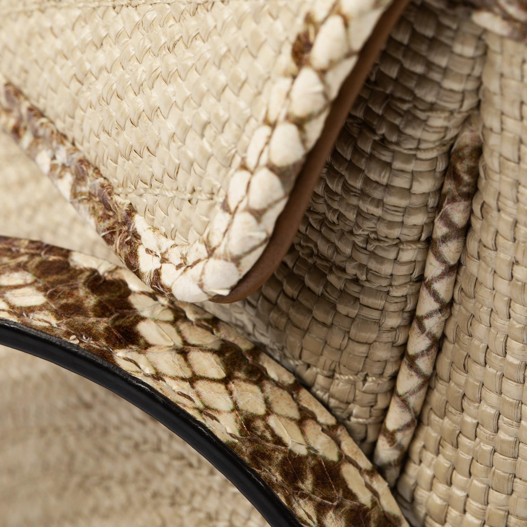 GUCCI MARMONT SHOULDER BAG NATURAL RAFFIA & PYTHON - On Repeat