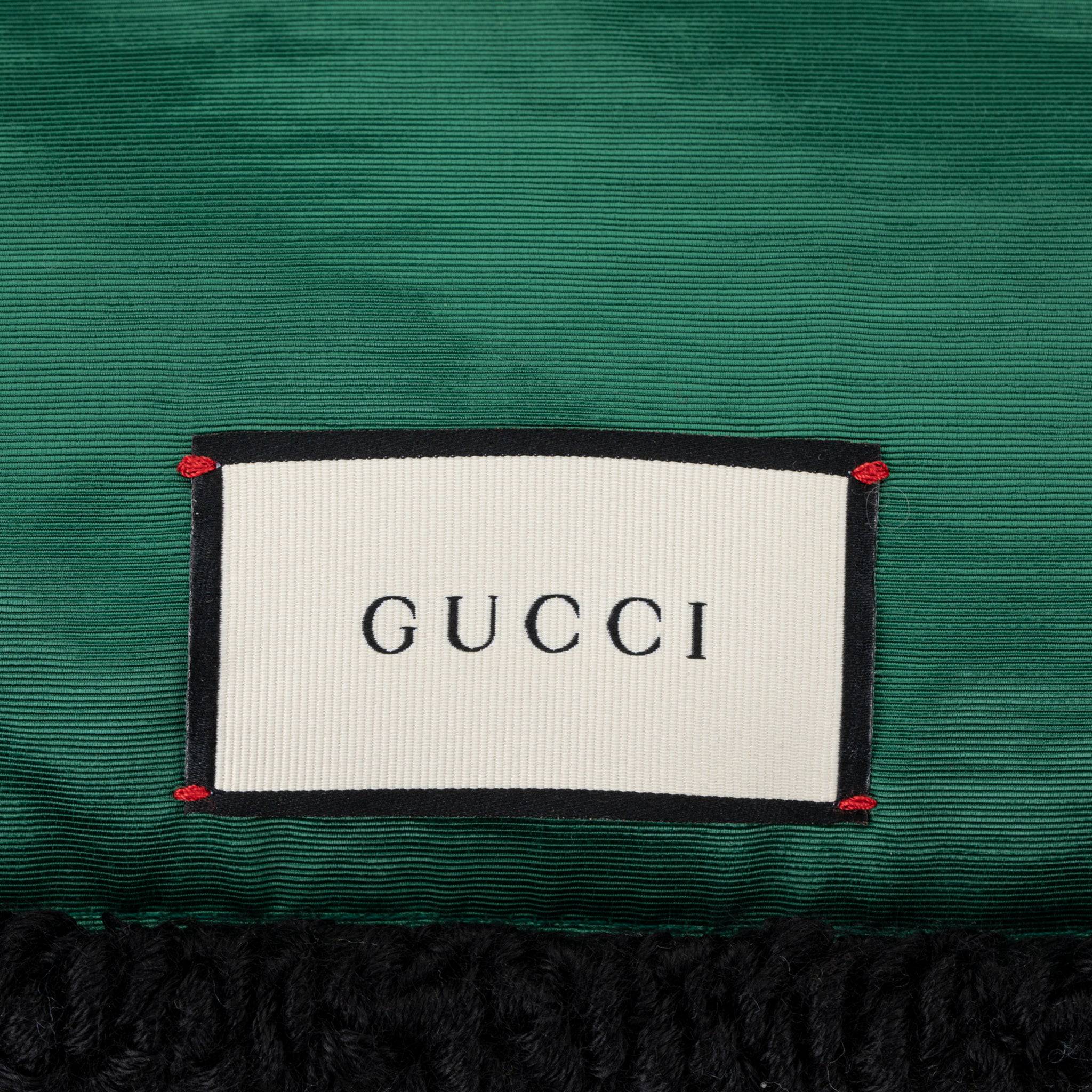 GUCCI NEEDLE POINT BOSCO & ORSO CUSHION WITH EMBROIDERY - On Repeat