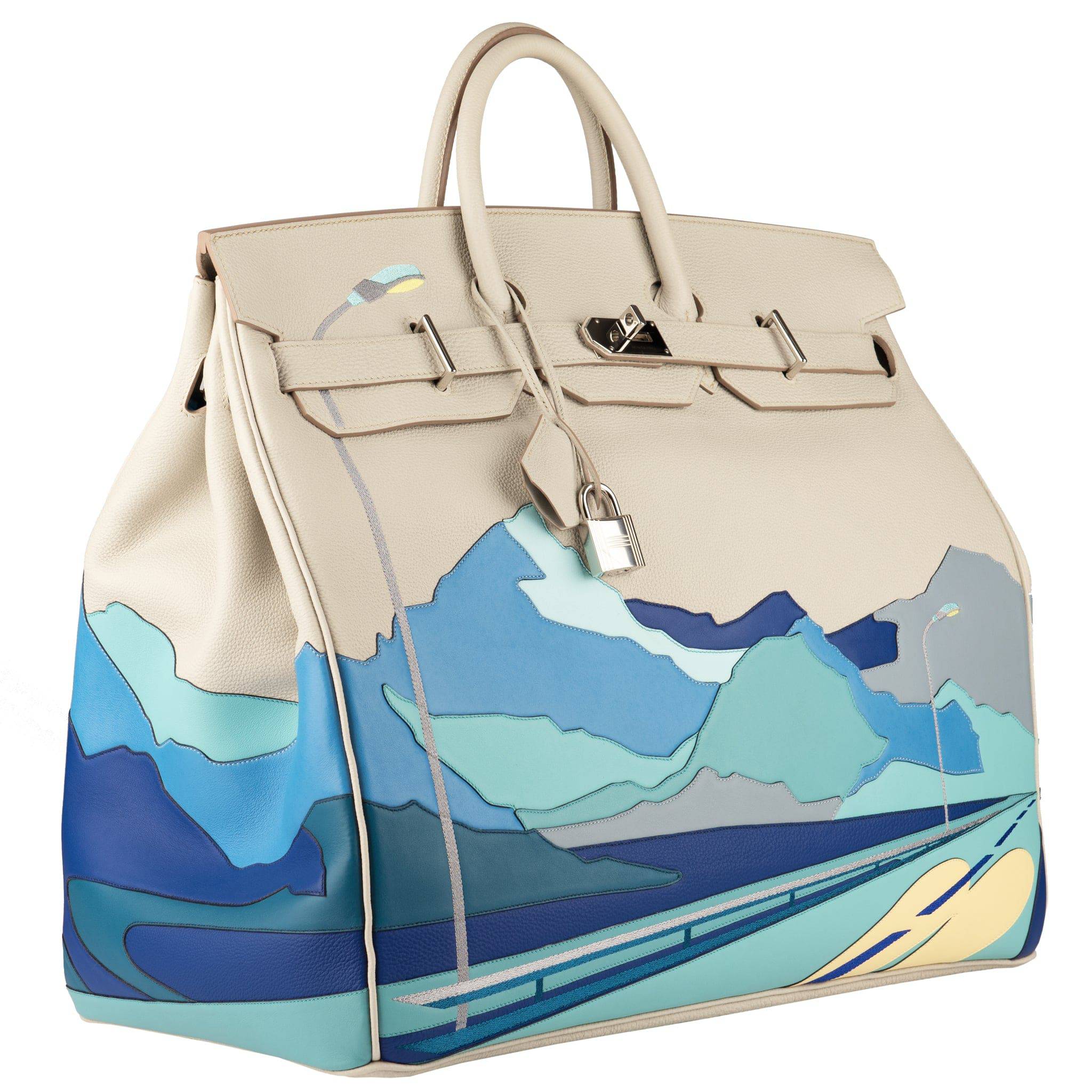 HERMES HAC 50CM LIMITED EDITION ENDLESS ROADS PALLADIUM HARDWARE - On Repeat