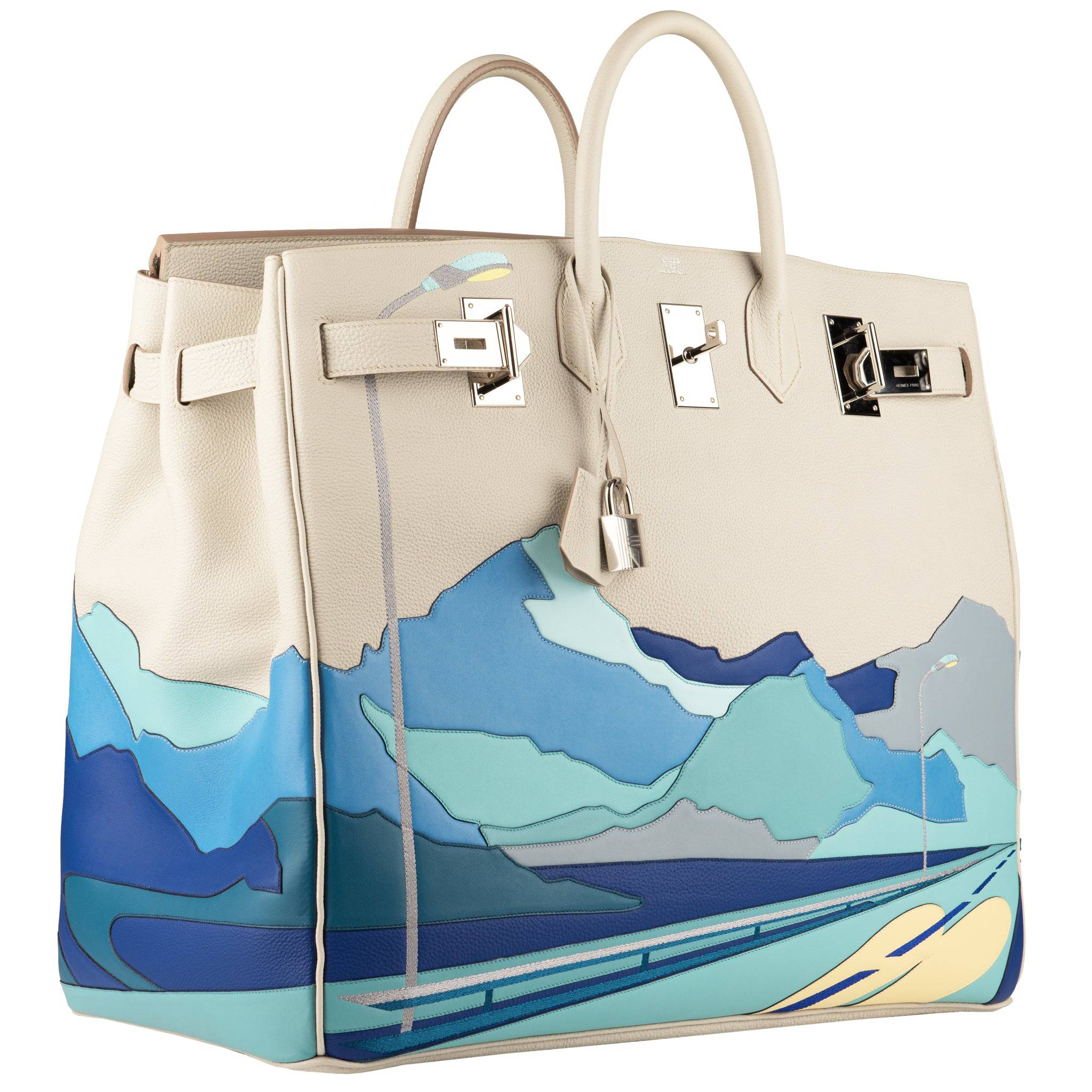 HERMES HAC 50CM LIMITED EDITION ENDLESS ROADS PALLADIUM HARDWARE - On Repeat