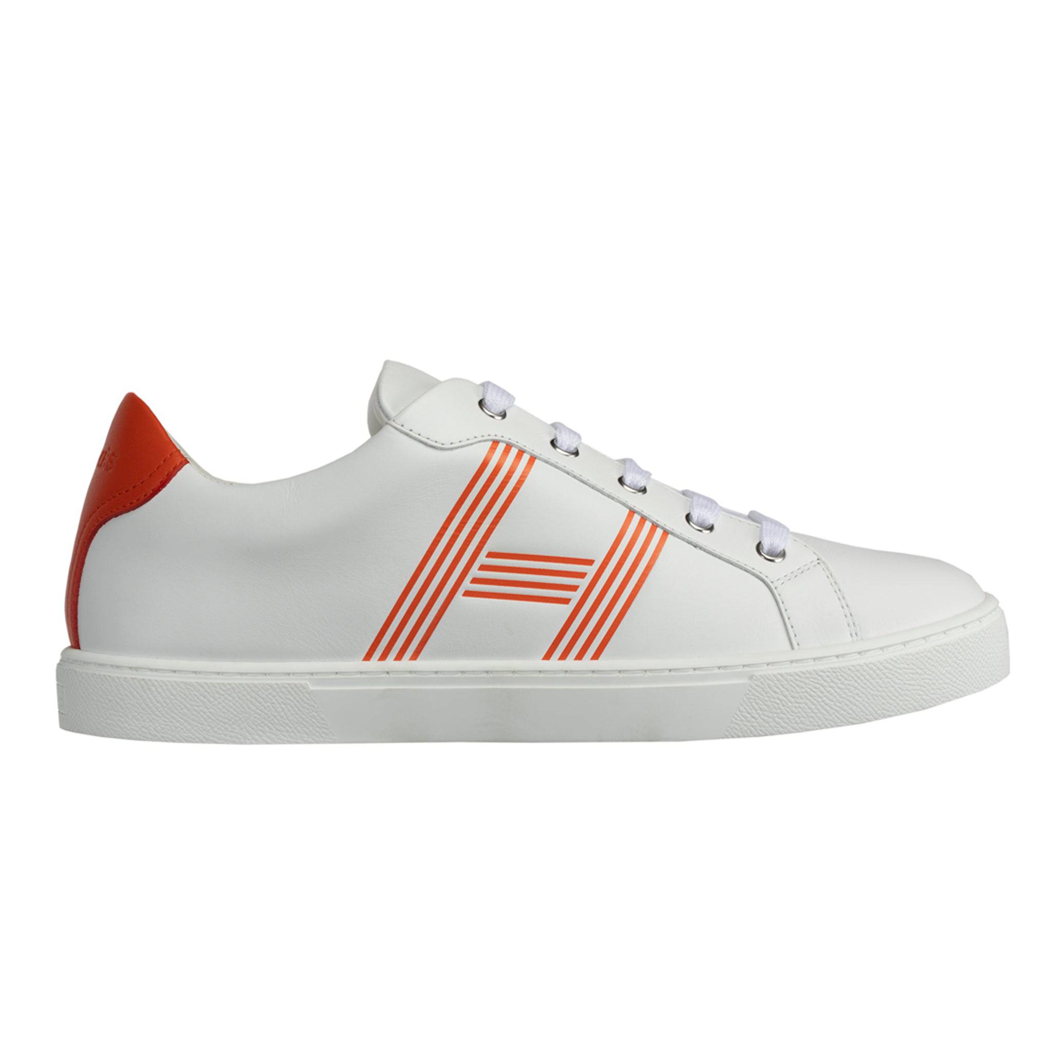 HERMES AVANTAGE SNEAKER WHITE & ORANGE 41.5 FR - On Repeat