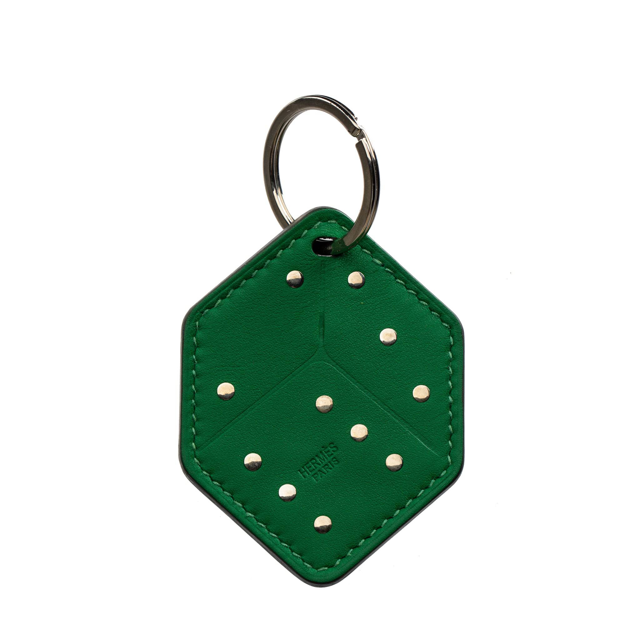 HERMES DICE KEYCHAIN VERT PALLADIUM HARDWARE - On Repeat
