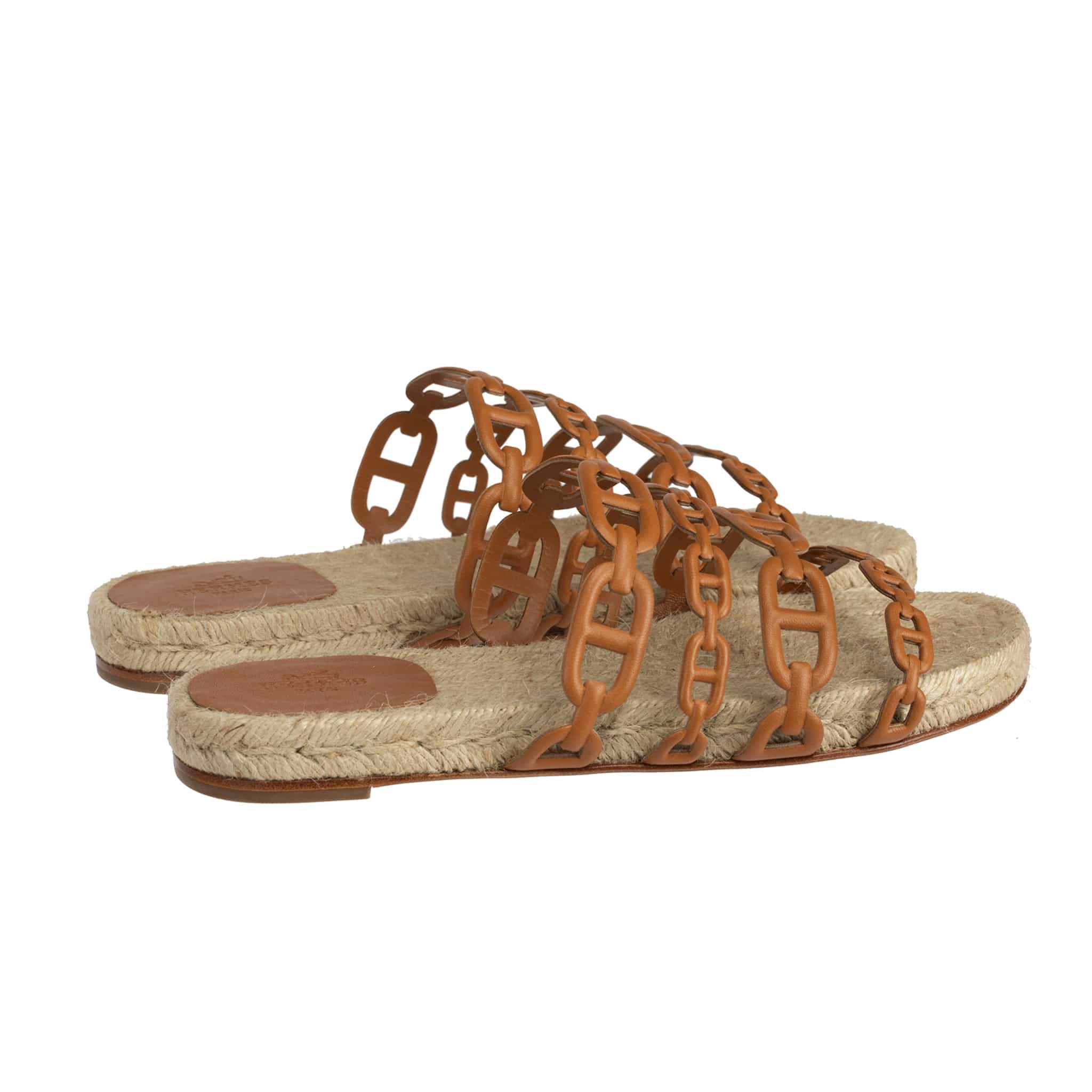 HERMES ANCONE ESPADRILLE NAPPA LEATHER GOLD - On Repeat