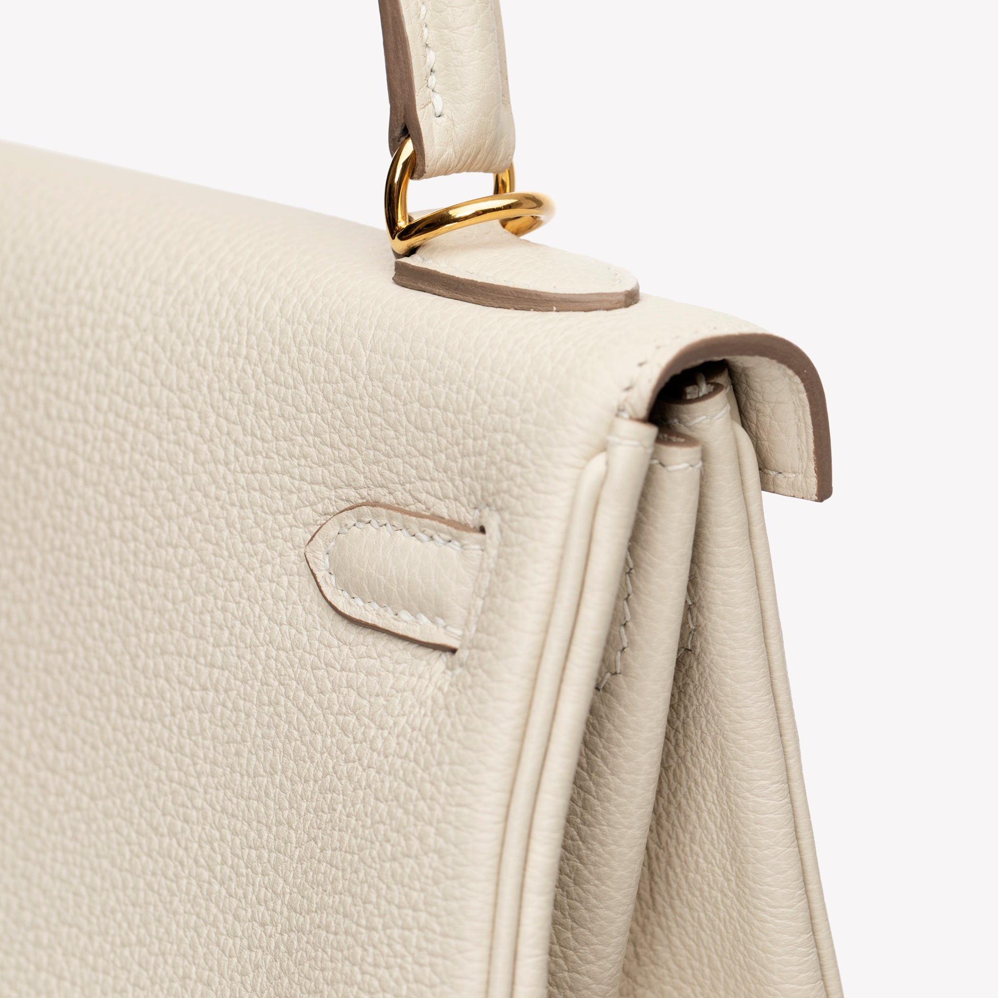HERMES KELLY 25CM CRAIE TOGO LEATHER GOLD HARDWARE - On Repeat