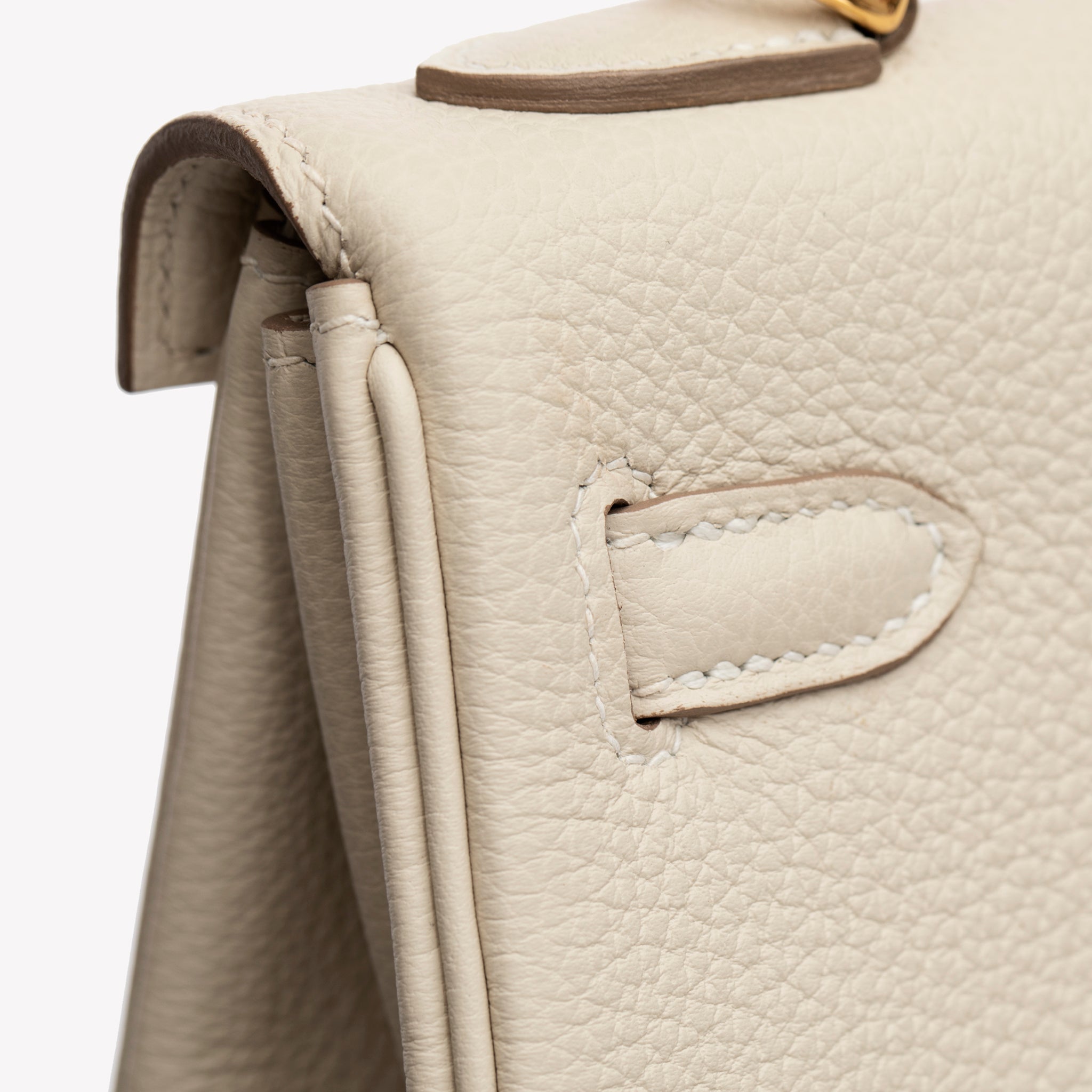 HERMES KELLY 25CM CRAIE TOGO LEATHER GOLD HARDWARE - On Repeat