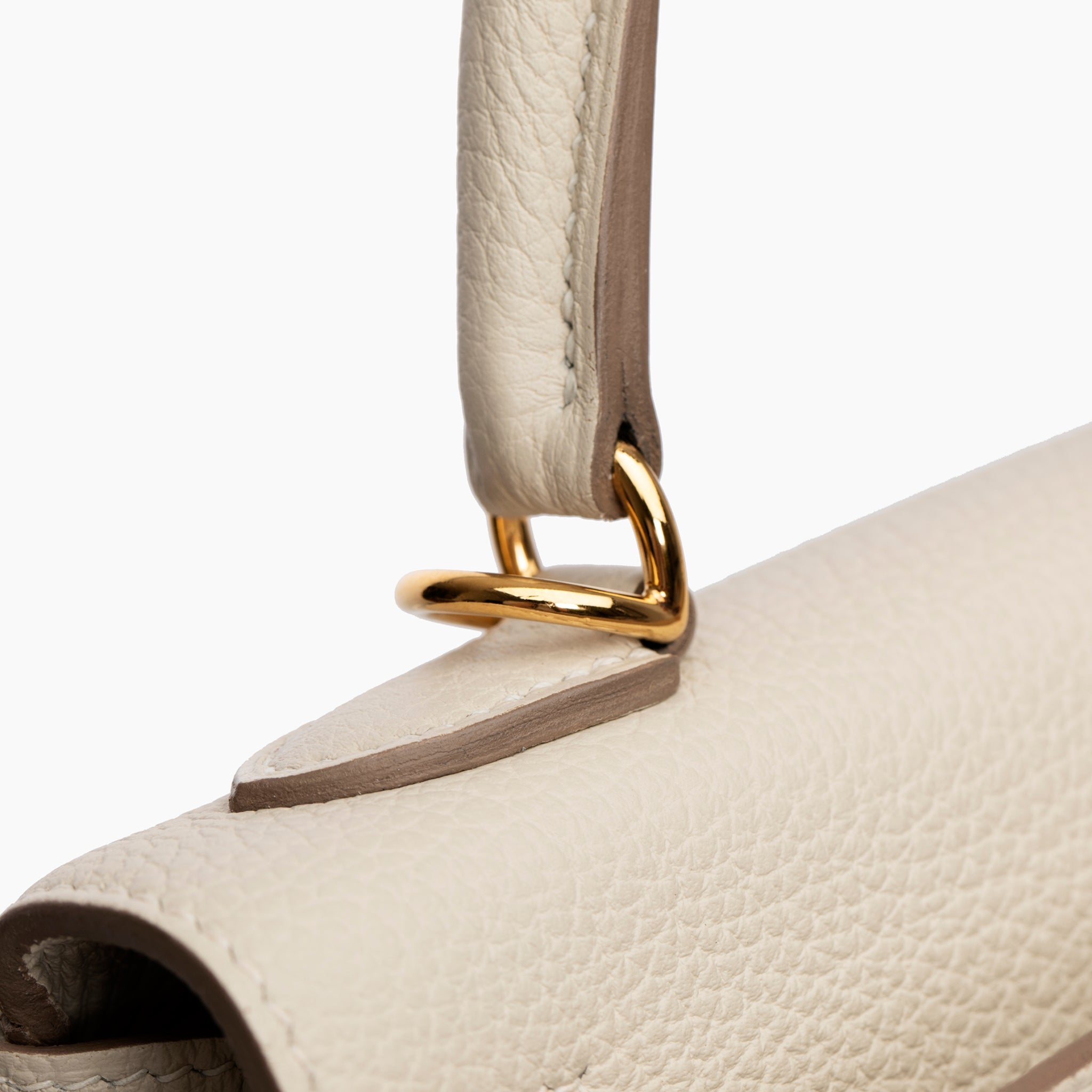 HERMES KELLY 25CM CRAIE TOGO LEATHER GOLD HARDWARE - On Repeat