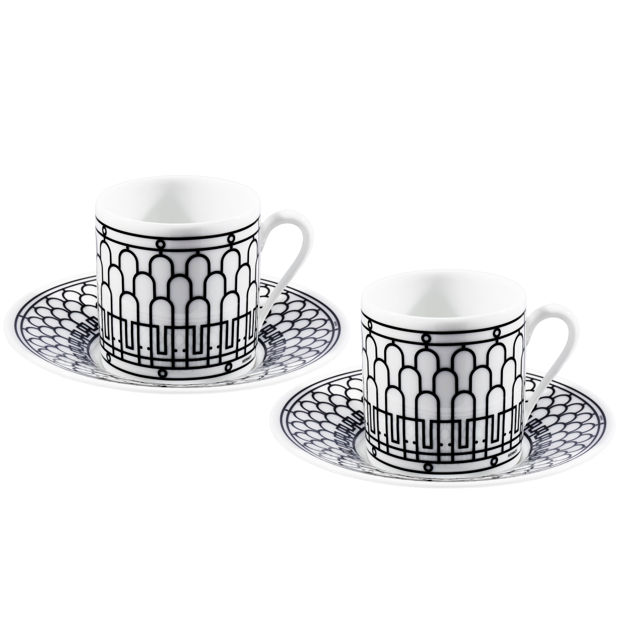 Hermes H Deco Espresso Cup & Saucer White & Black - On Repeat