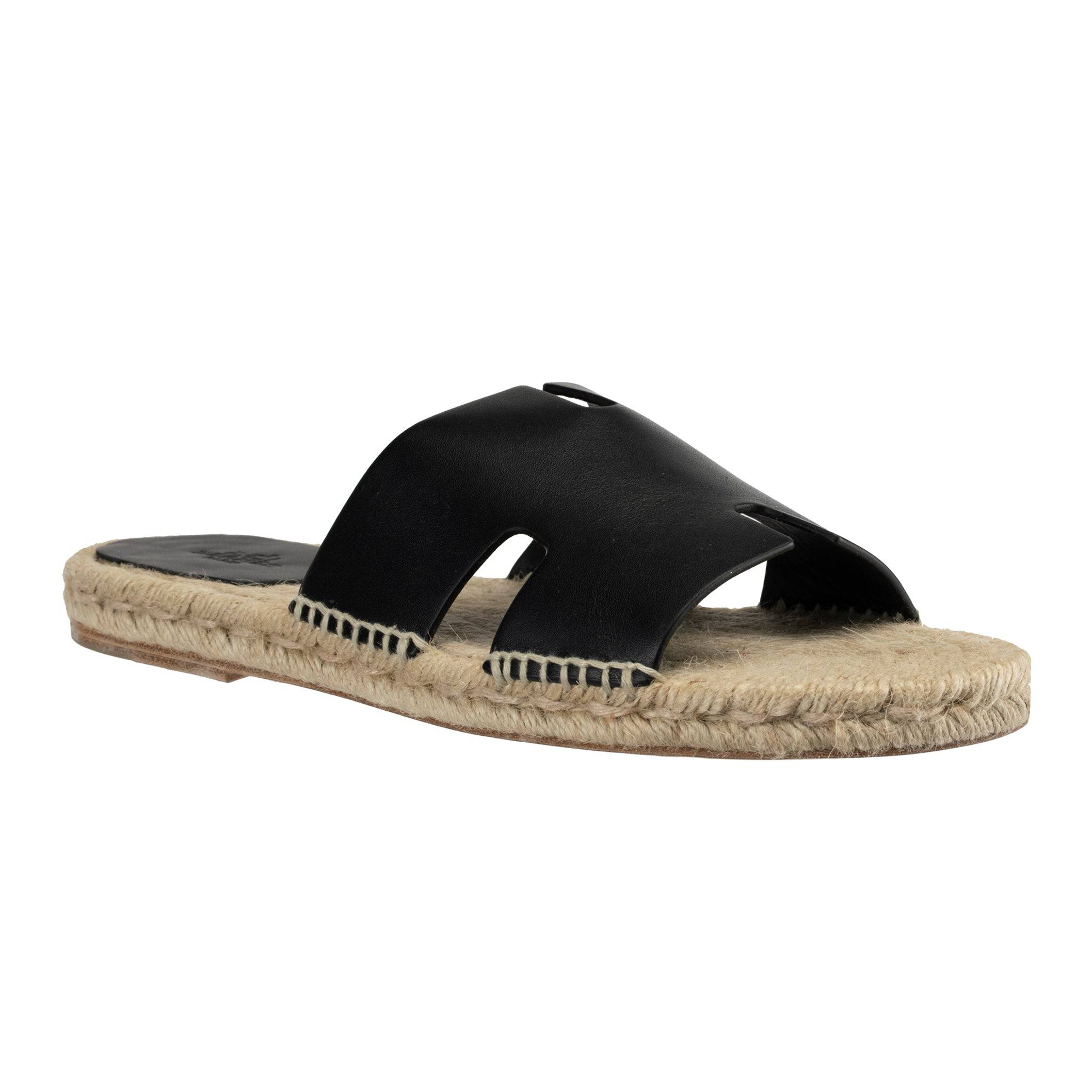 HERMES ANTIGUA ESPADRILLE BLACK - On Repeat