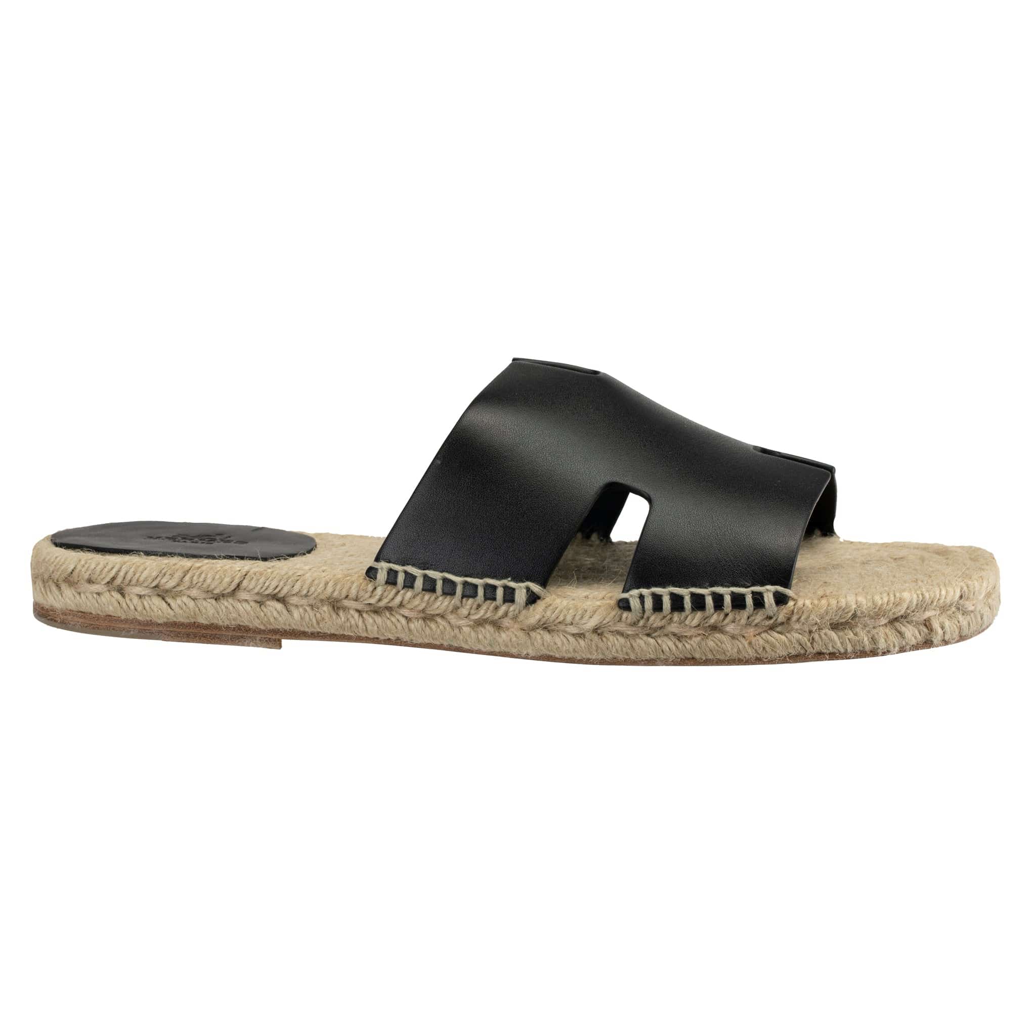 HERMES ANTIGUA ESPADRILLE BLACK - On Repeat