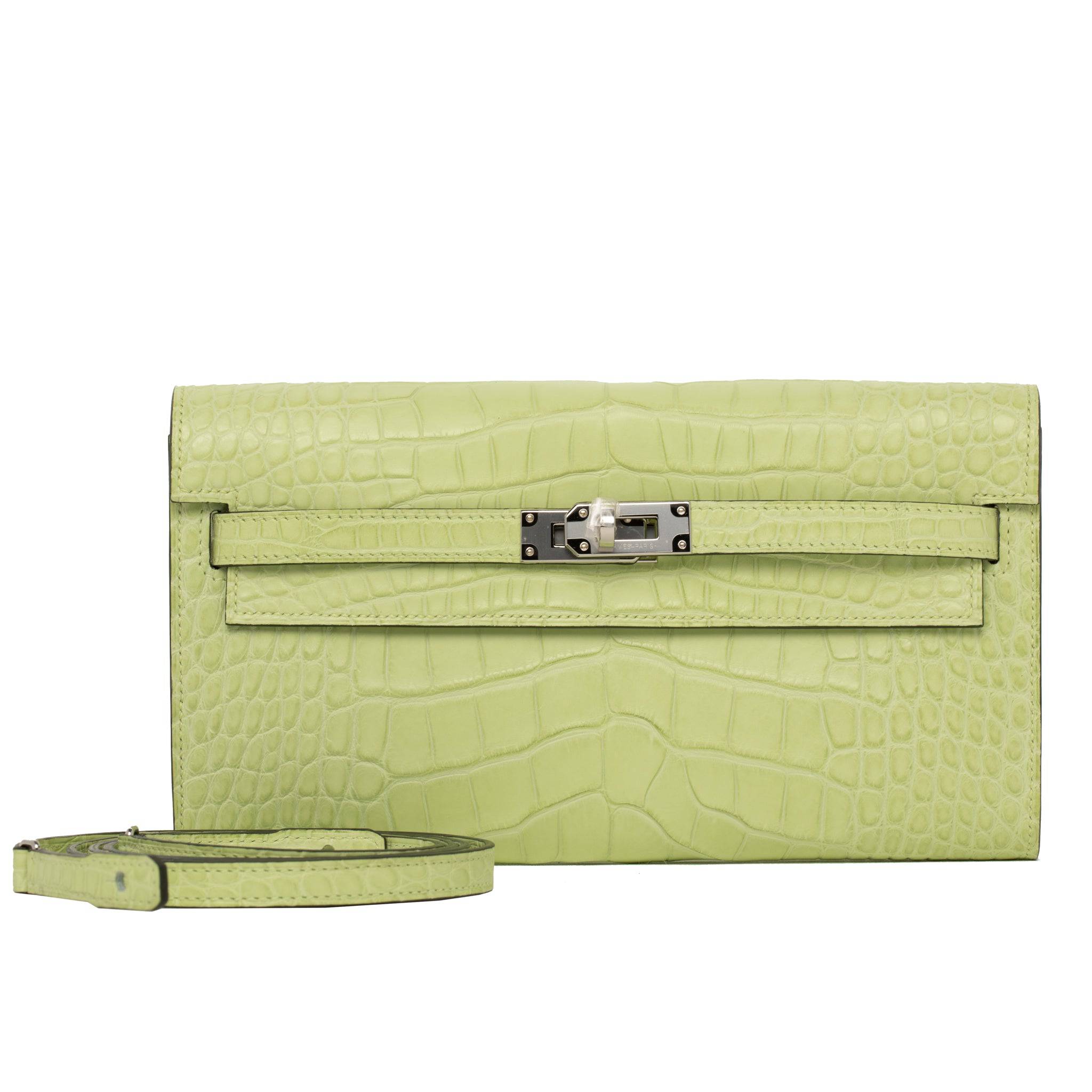 HERMES KELLY-TO-GO JAUNE BOURGEON ALLIGATOR LEATHER PALLADIUM HARDWARE - On Repeat