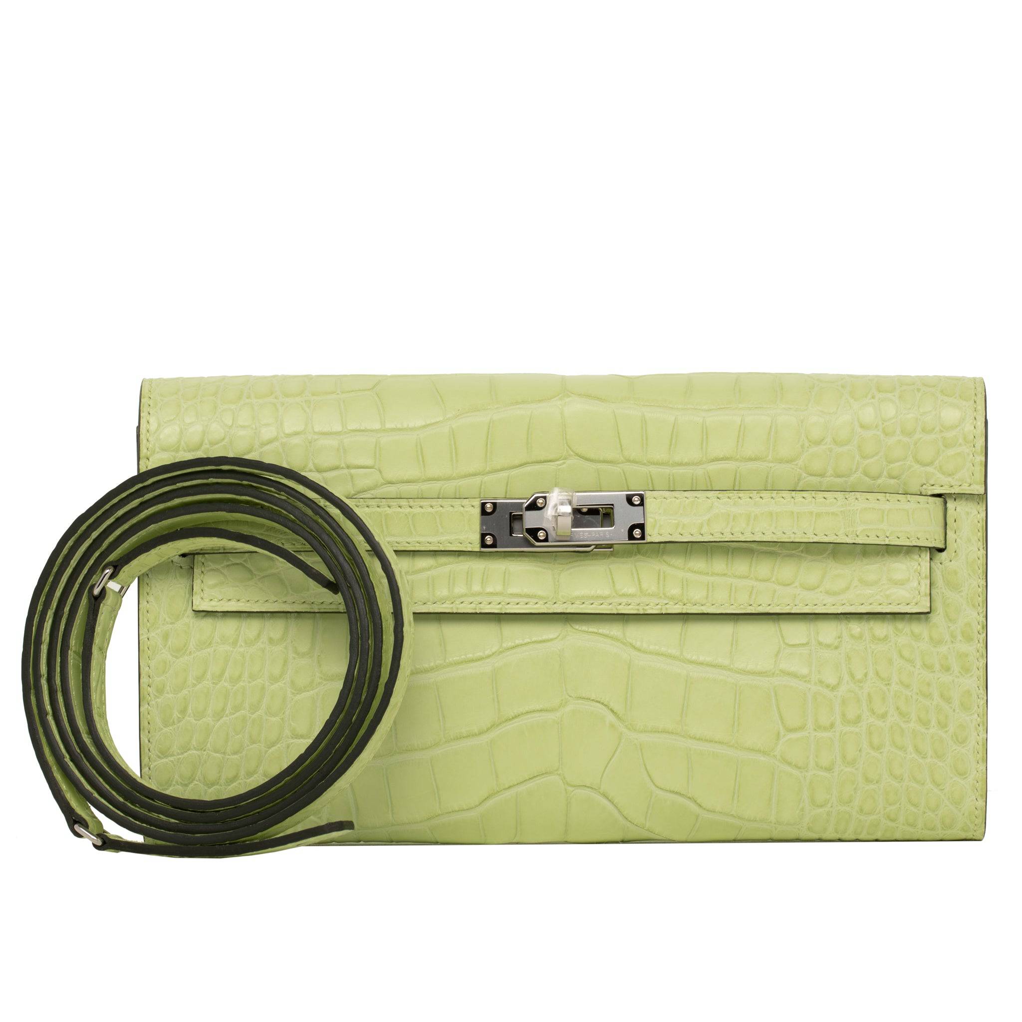 HERMES KELLY-TO-GO JAUNE BOURGEON ALLIGATOR LEATHER PALLADIUM HARDWARE - On Repeat