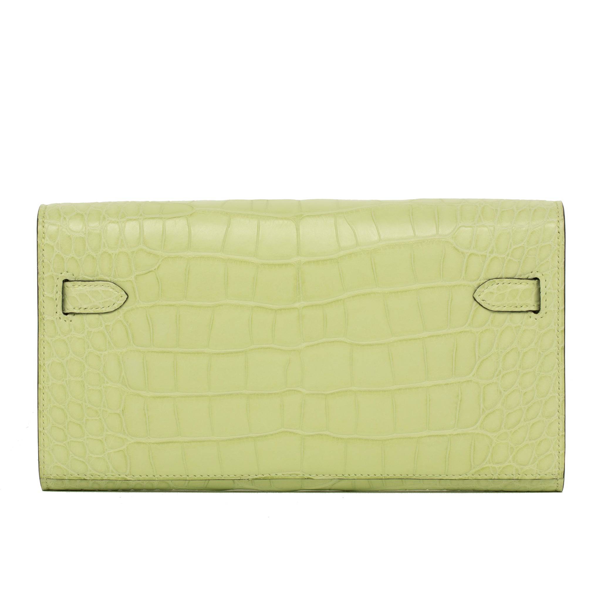 HERMES KELLY-TO-GO JAUNE BOURGEON ALLIGATOR LEATHER PALLADIUM HARDWARE - On Repeat