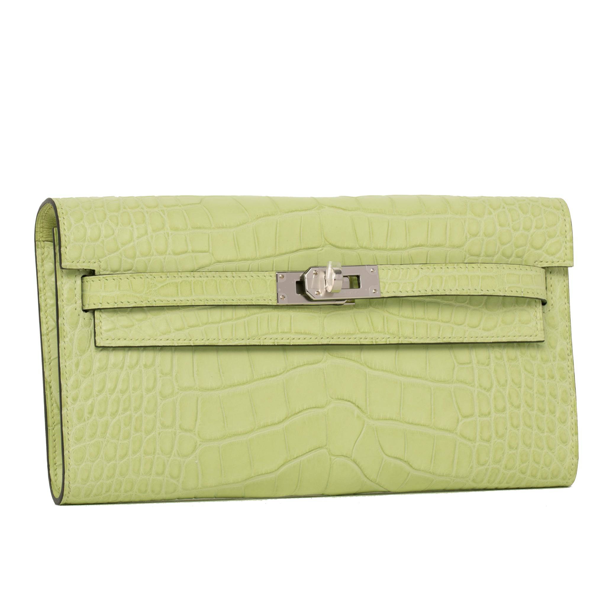 HERMES KELLY-TO-GO JAUNE BOURGEON ALLIGATOR LEATHER PALLADIUM HARDWARE - On Repeat