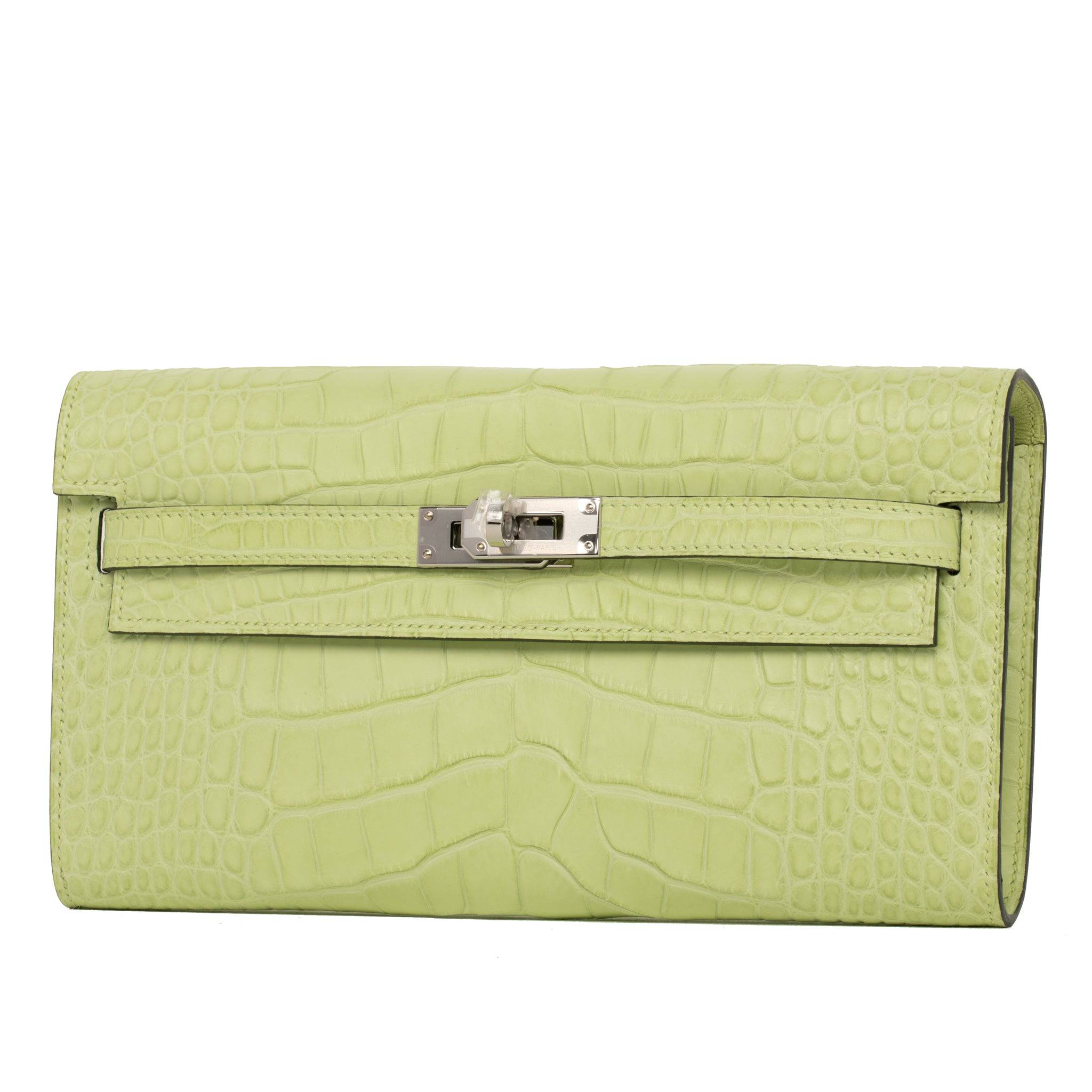 HERMES KELLY-TO-GO JAUNE BOURGEON ALLIGATOR LEATHER PALLADIUM HARDWARE - On Repeat