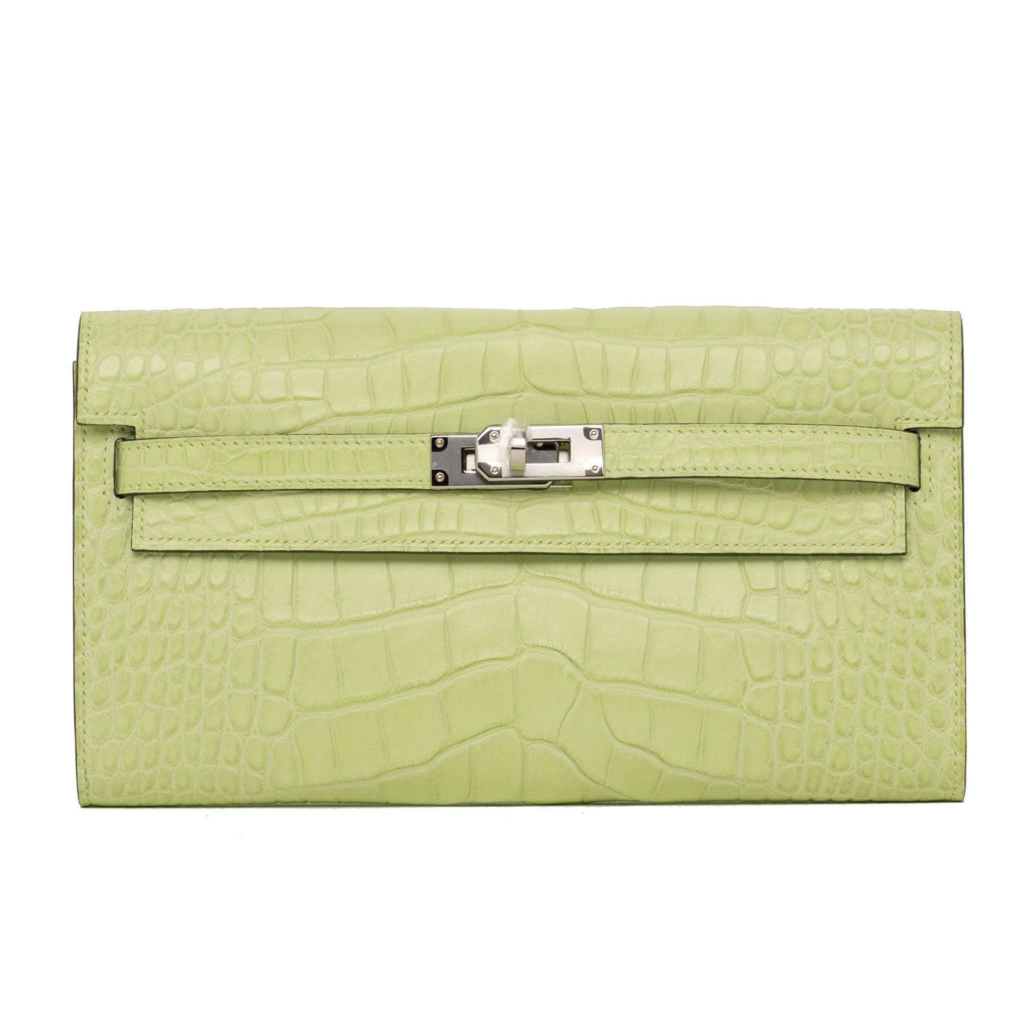 HERMES KELLY-TO-GO JAUNE BOURGEON ALLIGATOR LEATHER PALLADIUM HARDWARE - On Repeat
