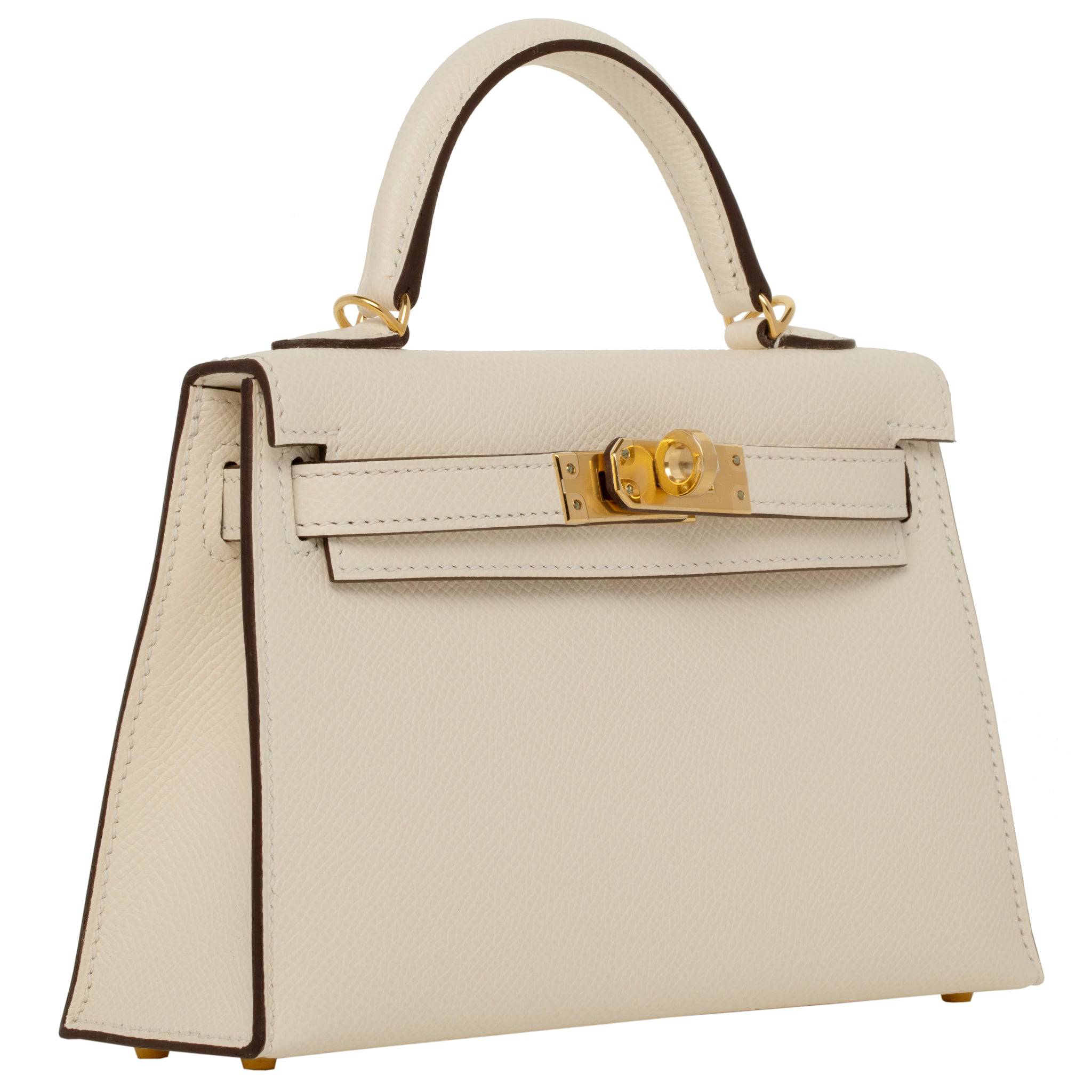 HERMES MINI KELLY II NATA EPSOM LEATHER GOLD HARDWARE - On Repeat