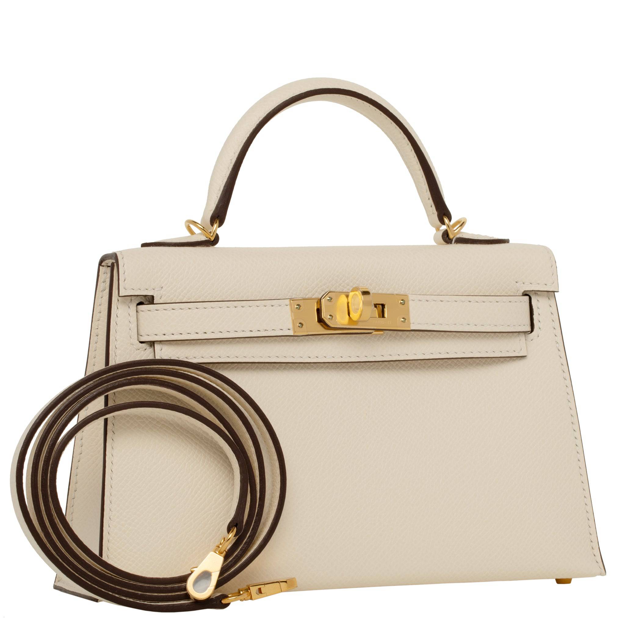 HERMES MINI KELLY II NATA EPSOM LEATHER GOLD HARDWARE - On Repeat