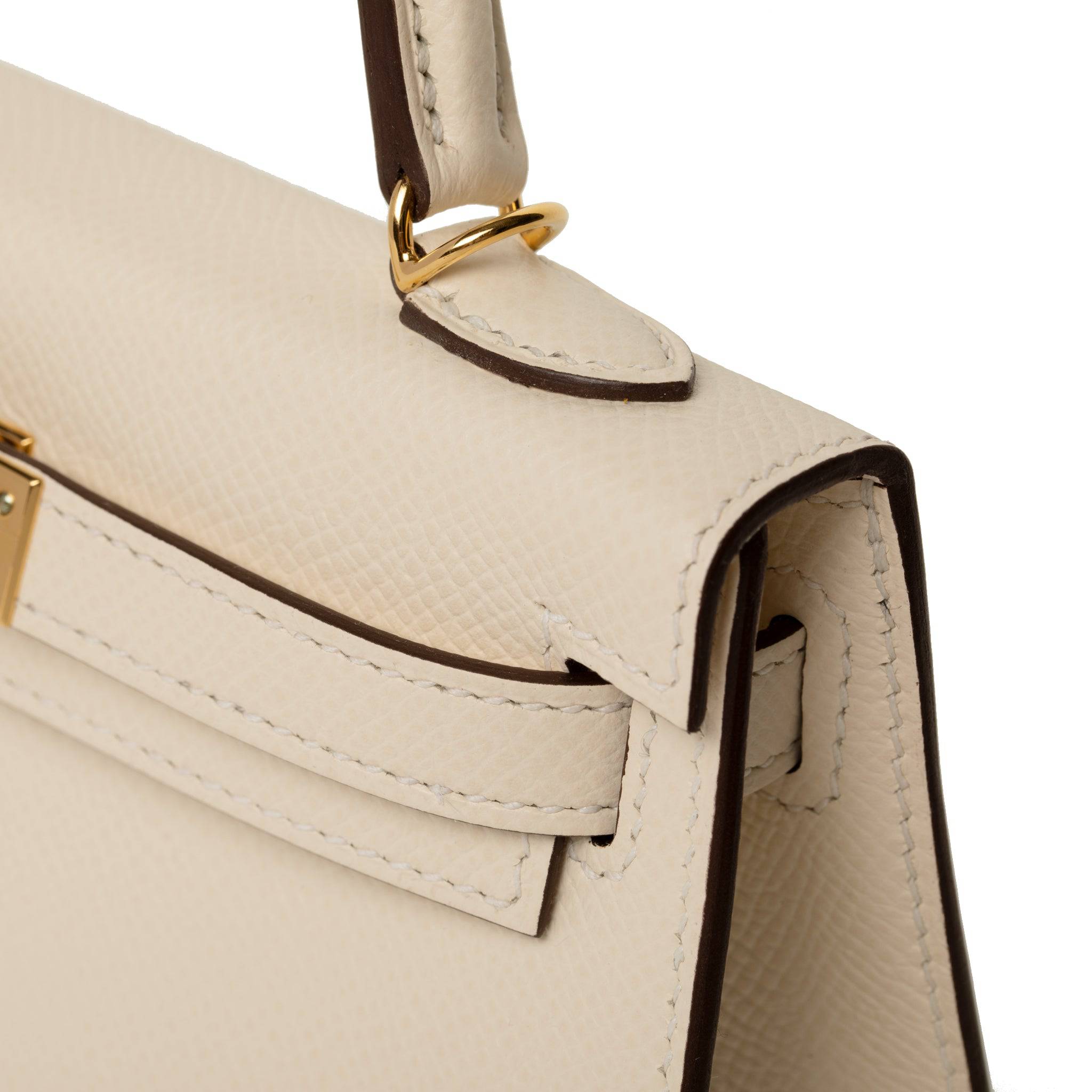 HERMES MINI KELLY II NATA EPSOM LEATHER GOLD HARDWARE - On Repeat