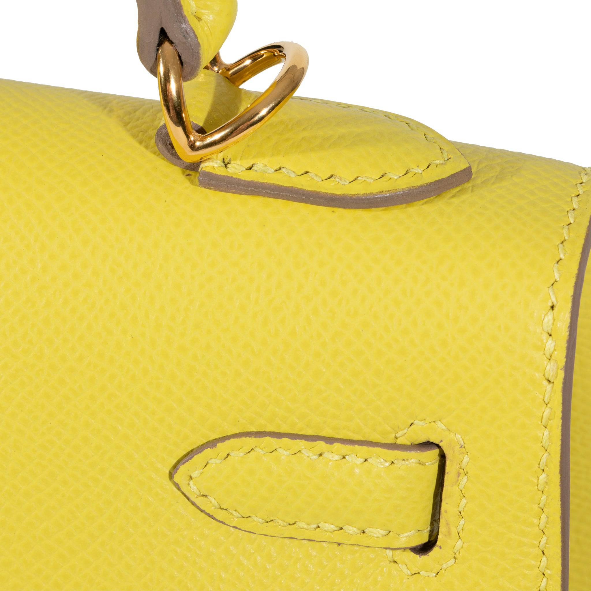 HERMES KELLY 25CM SELLIER LIME EPSOM LEATHER GOLD HARDWARE - On Repeat