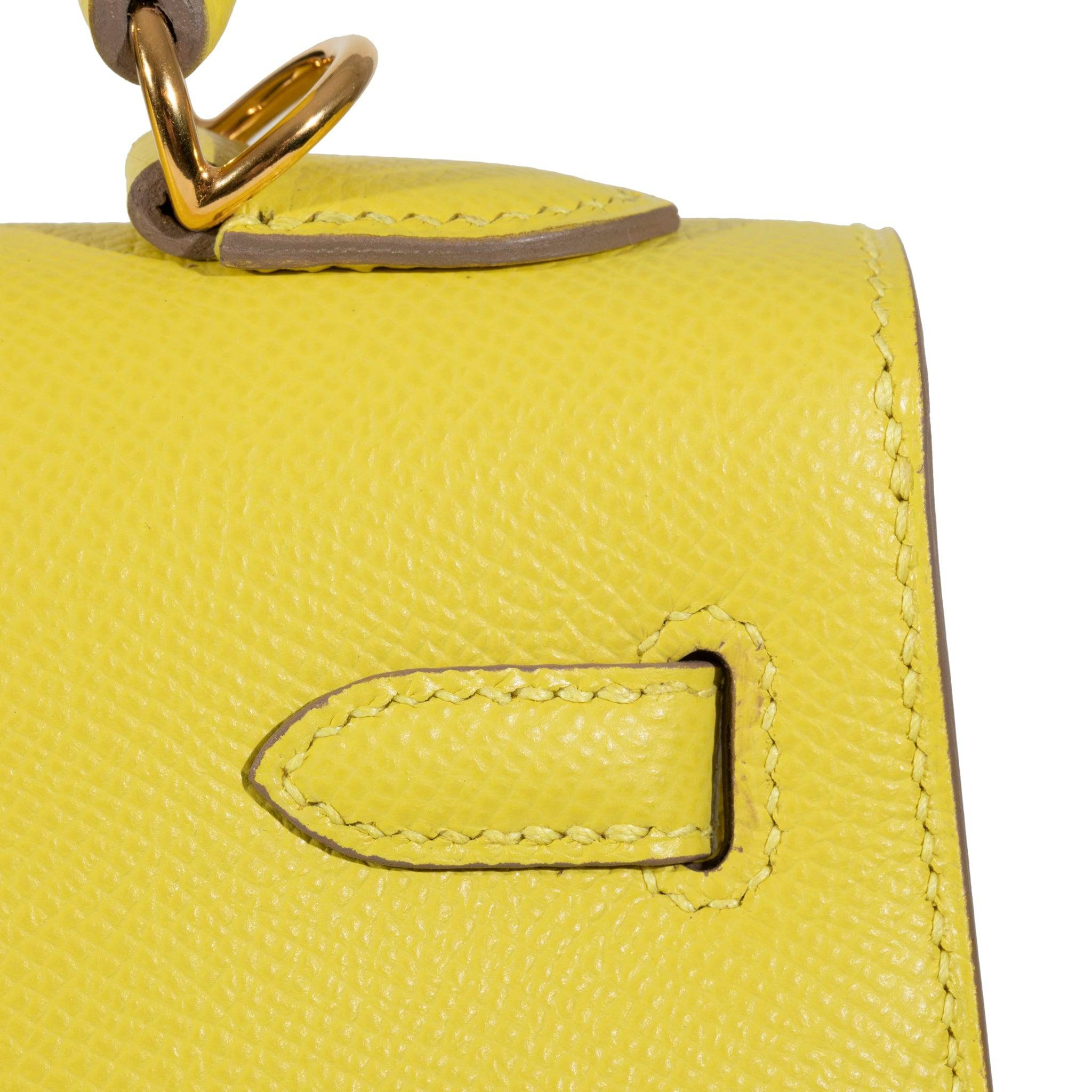 HERMES KELLY 25CM SELLIER LIME EPSOM LEATHER GOLD HARDWARE - On Repeat