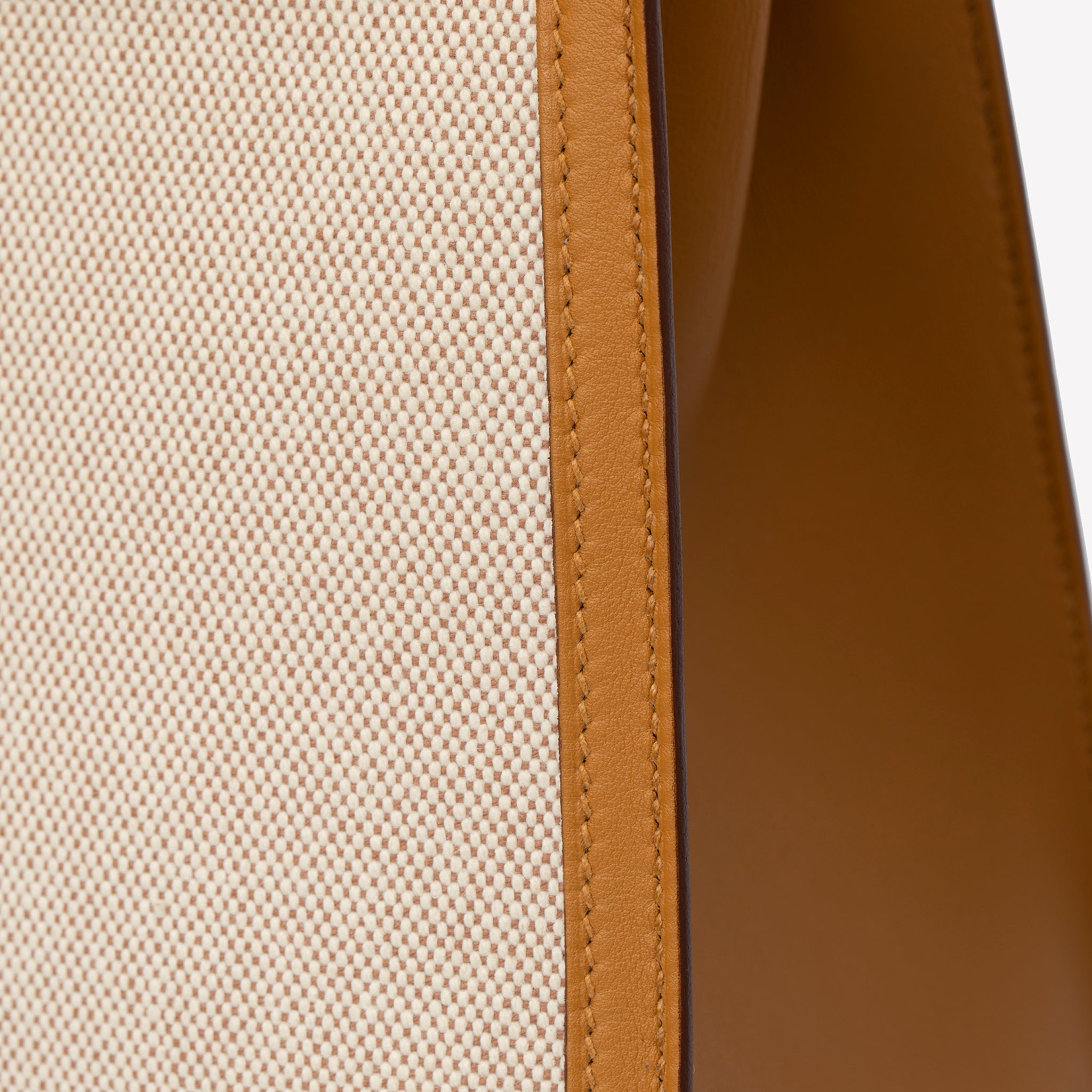 HERMES KELLY 28CM SESAME SWIFT LEATHER, TOILE & PALLADIUM HARDWARE - On Repeat