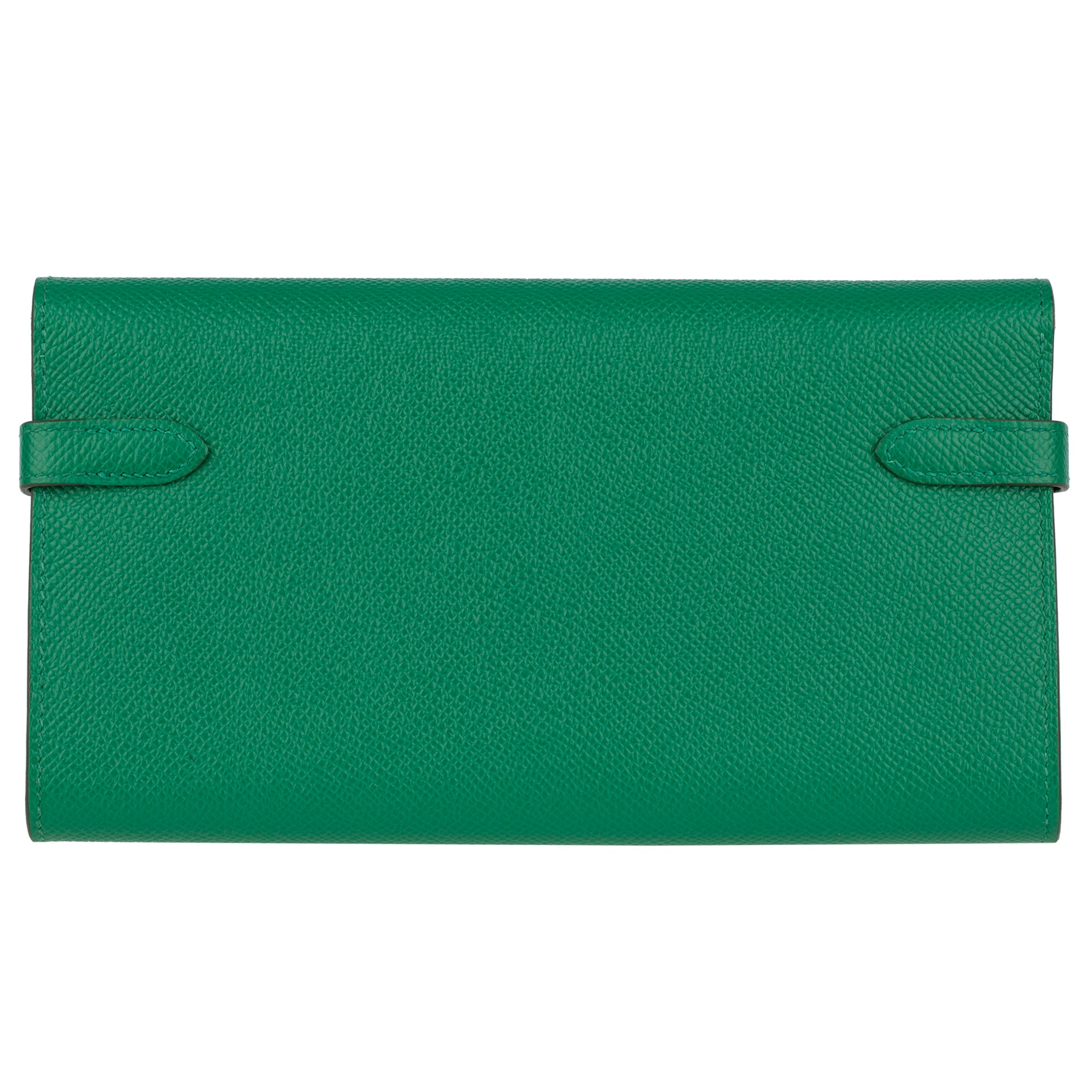 Hermes Kelly Wallet Long Vert Vertigo Epsom Leather Gold Hardware