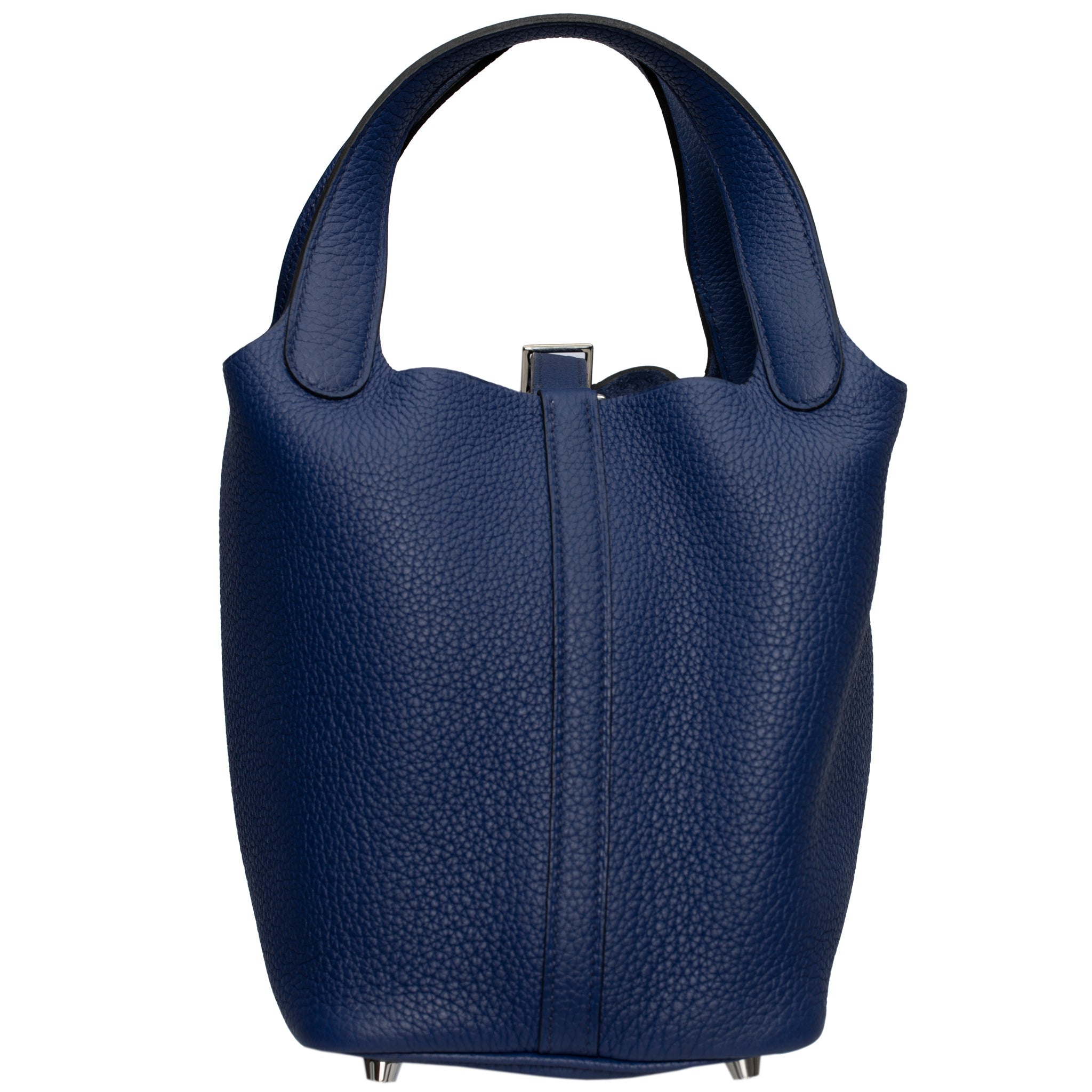 HERMES PICOTIN 18CM BLUE SAPHIR MAURICE LEATHER PALLADIUM HARDWARE - On Repeat