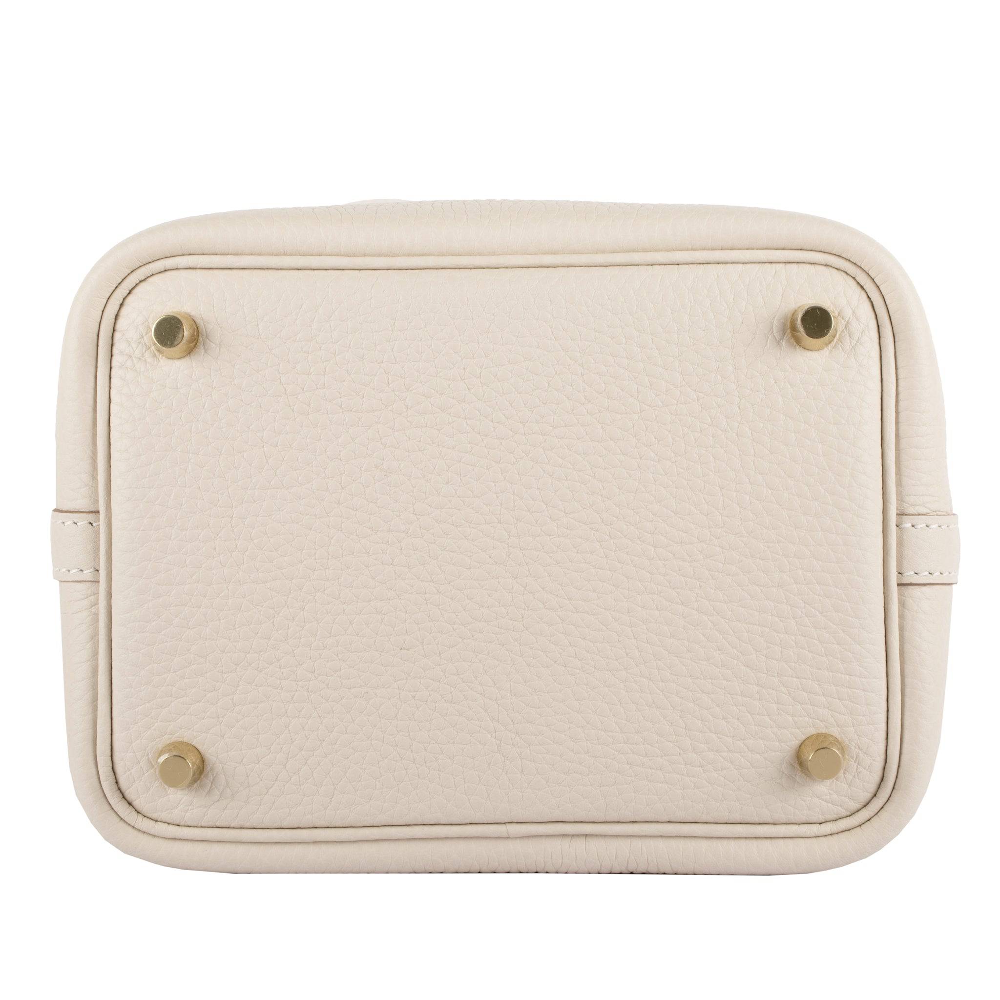 HERMES PICOTIN 18CM CRAIE CLEMENCE LEATHER GOLD HARDWARE - On Repeat