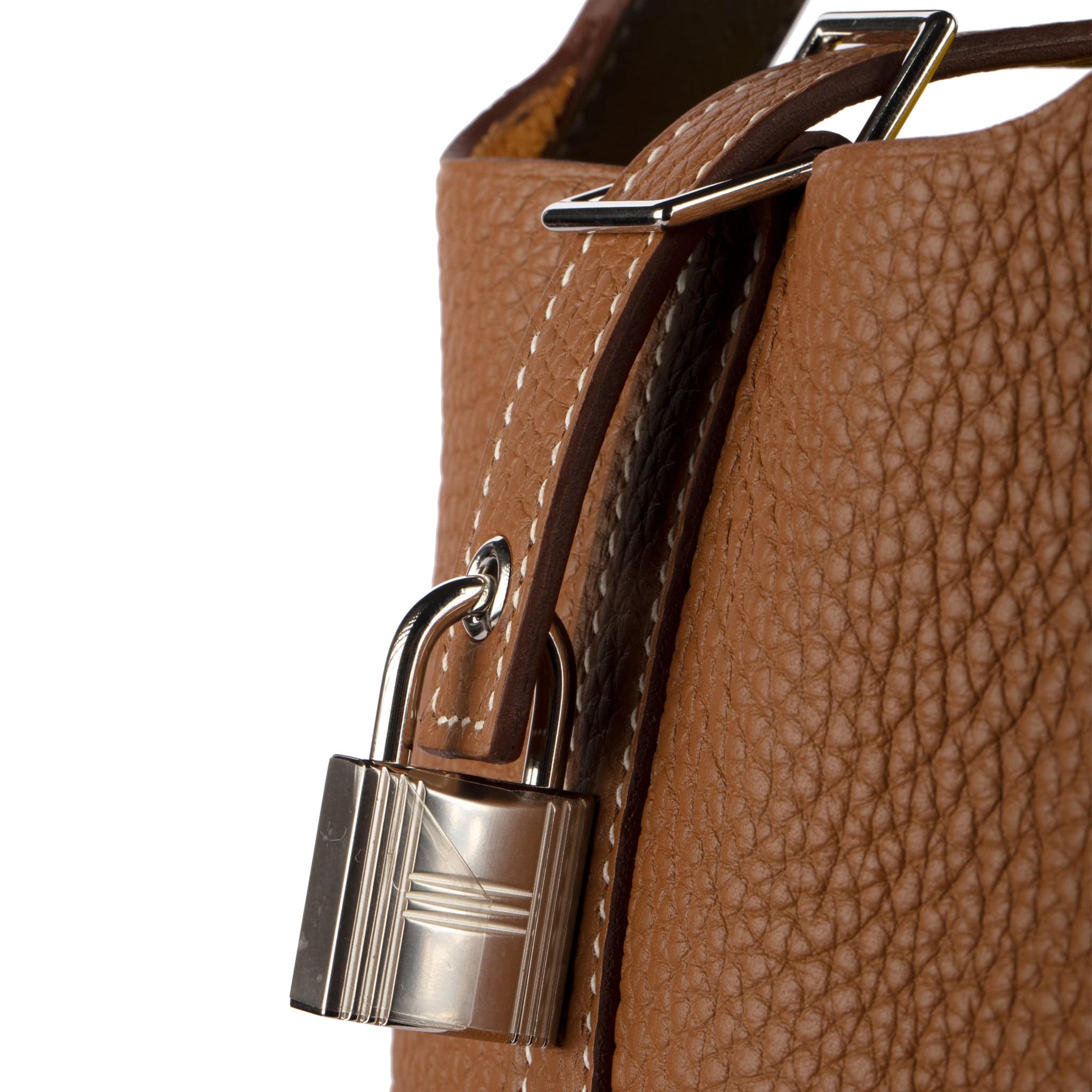 HERMES PICOTIN 18CM GOLD & EBENE CLEMENCE & SWIFT LEATHER PALLADIUM HARDWARE - On Repeat